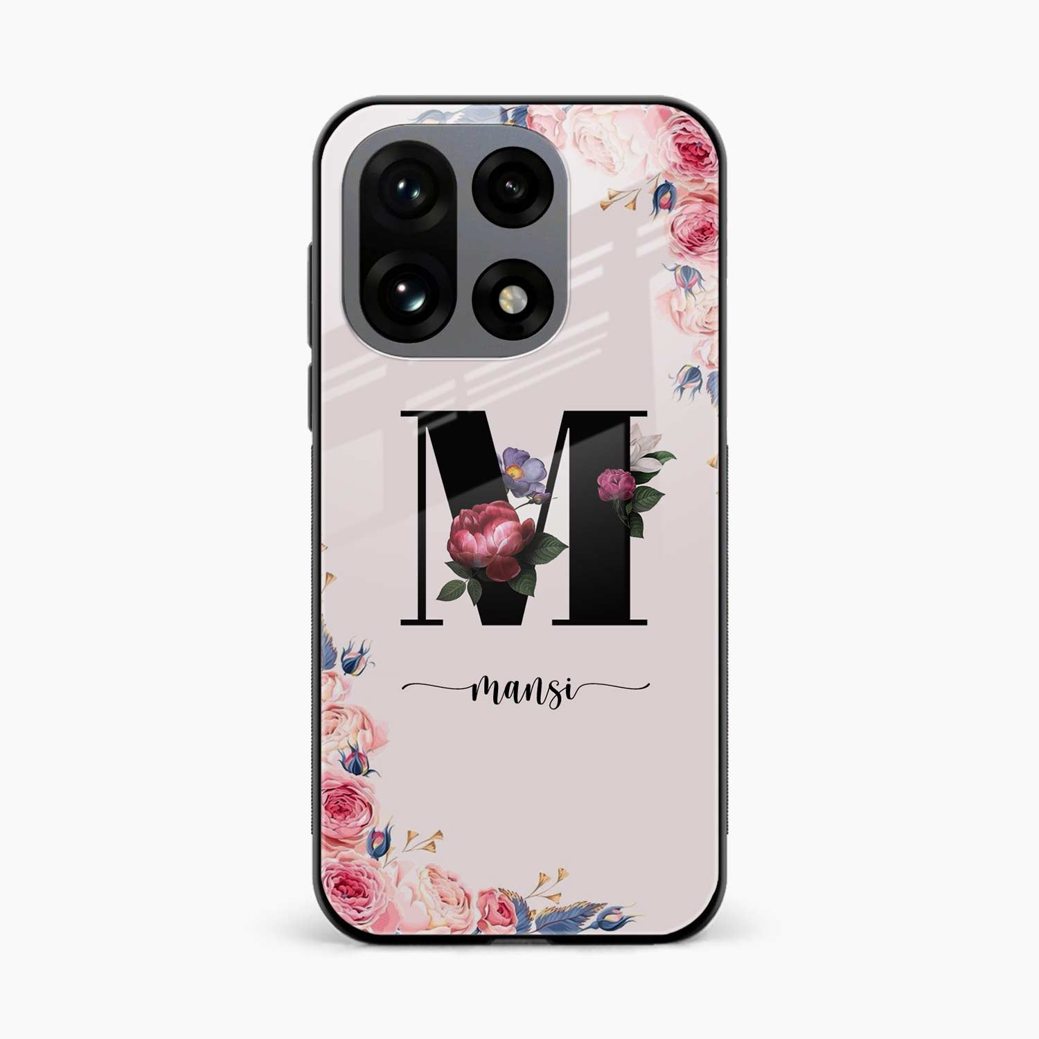 Floral Name Personalised OnePlus 15 5G Back Cover