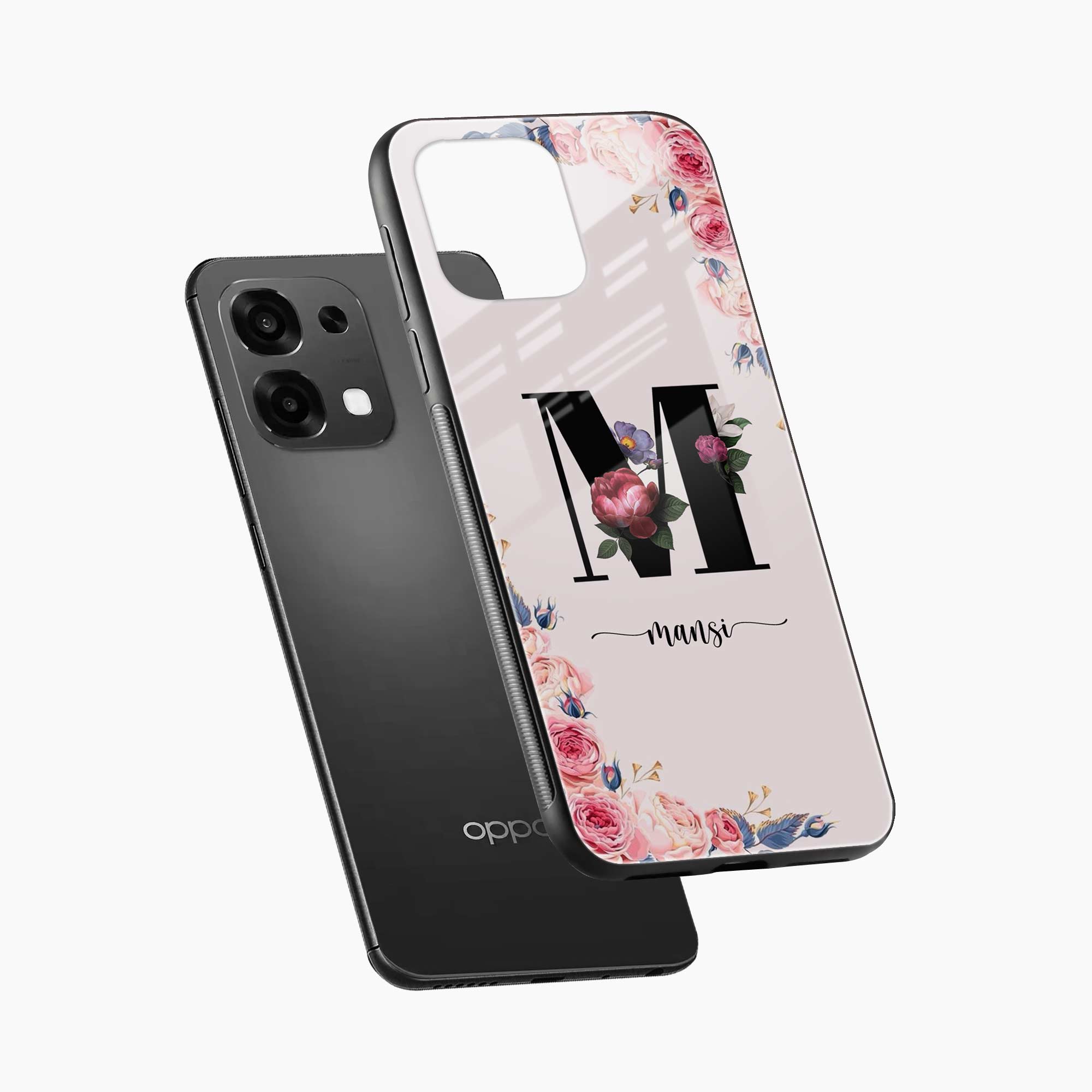 Floral Name Personalised Oppo F31 5G Back Cover