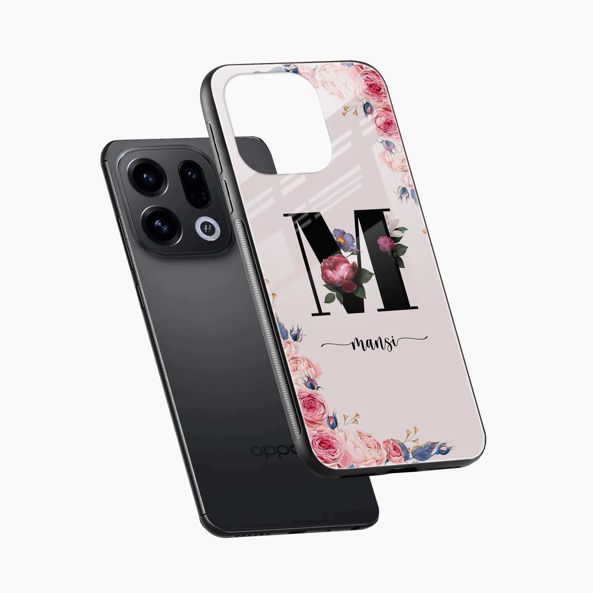 Floral Name Personalised Oppo Find X9 Back Cover