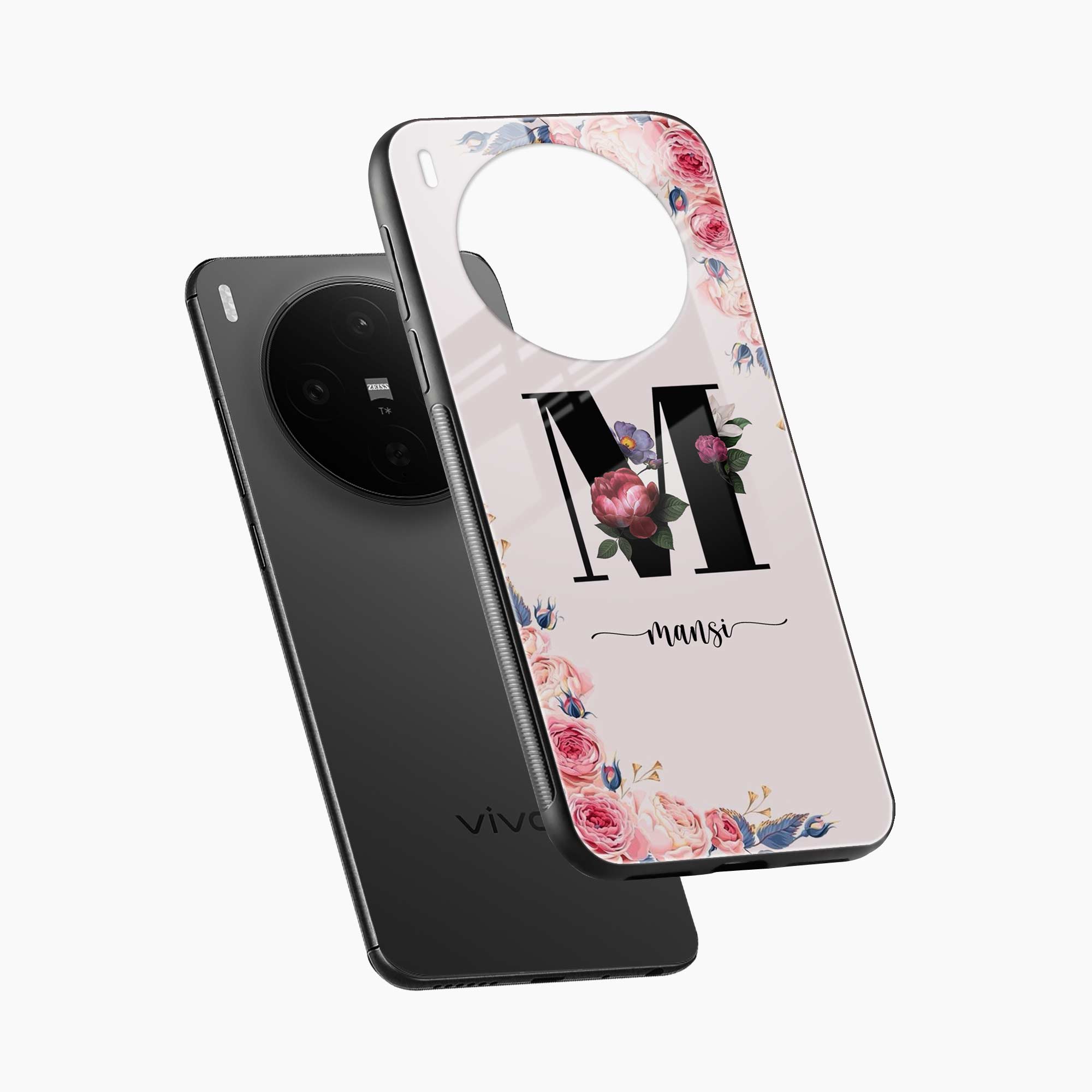 Floral Name Personalised Vivo X300 5G Back Cover
