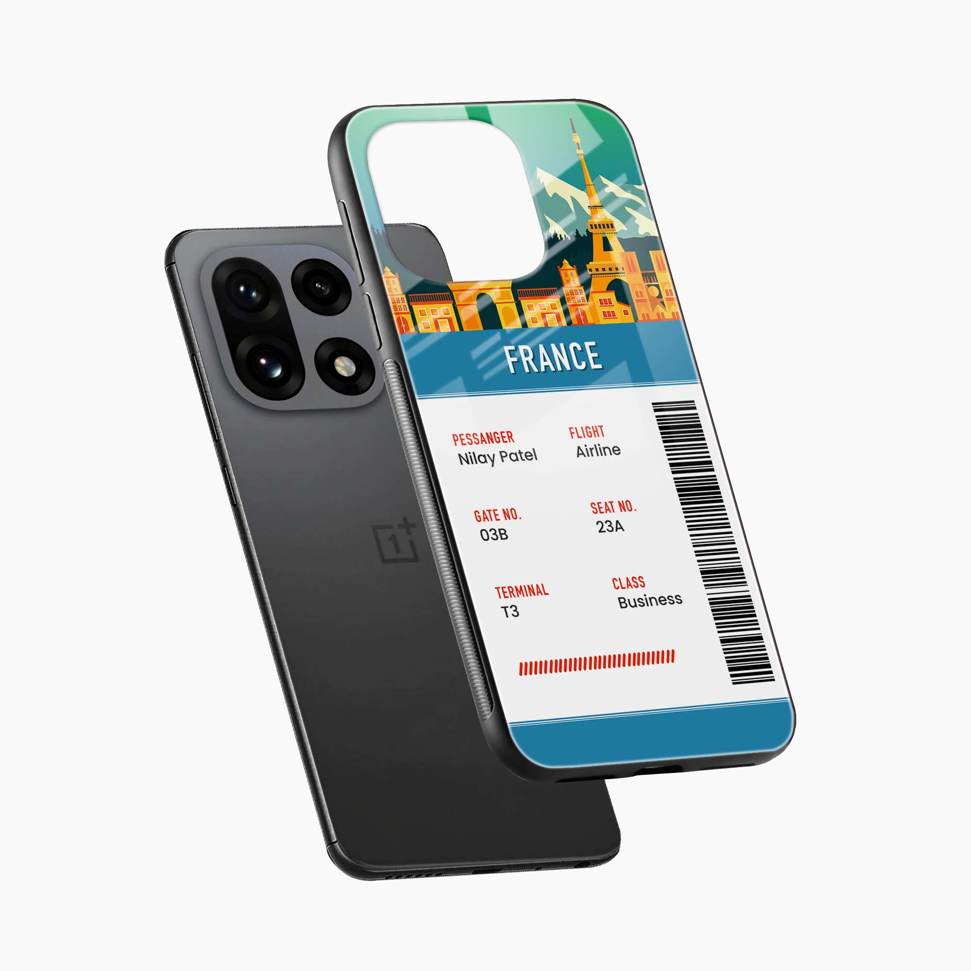France Boarding Pass OnePlus 15 5G Back Cover
