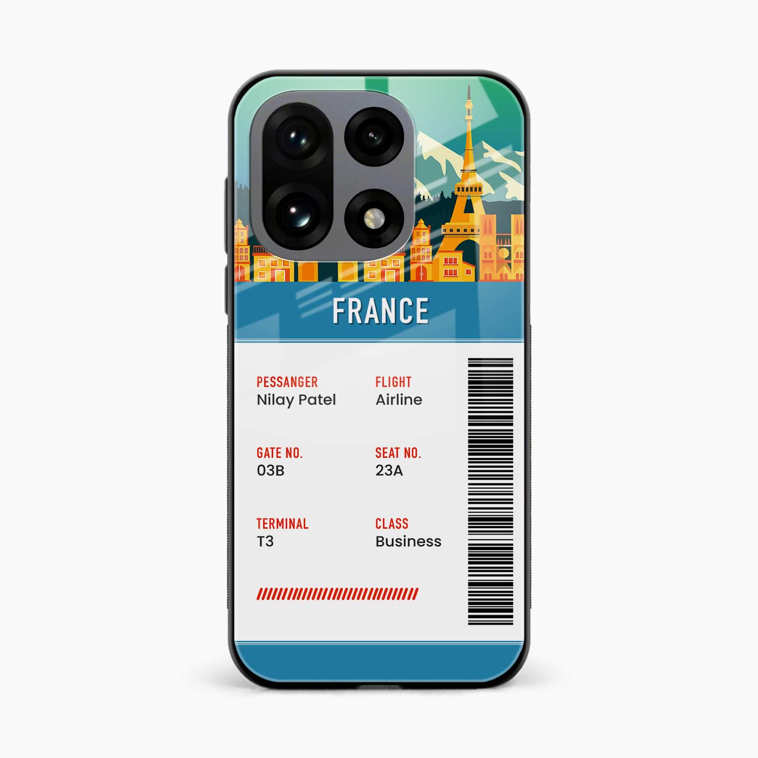 France Boarding Pass OnePlus 15 5G Back Cover