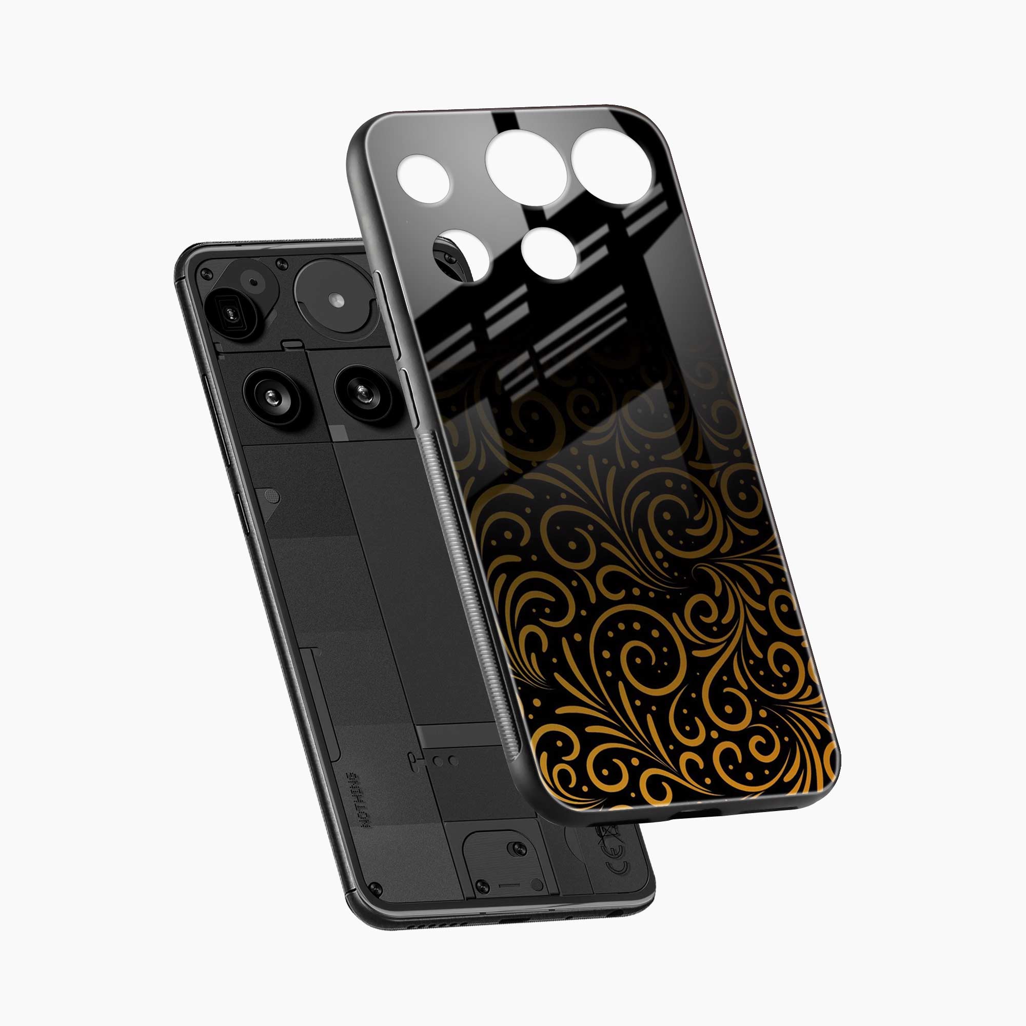 Golden Swirl Nothing Phone 3 Back Cover