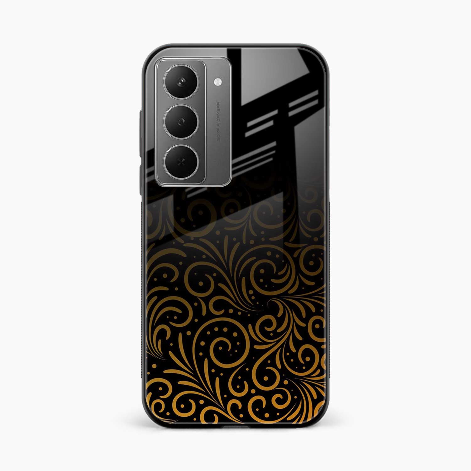 Golden Swirl Realme Narzo 80x 5G Back Cover