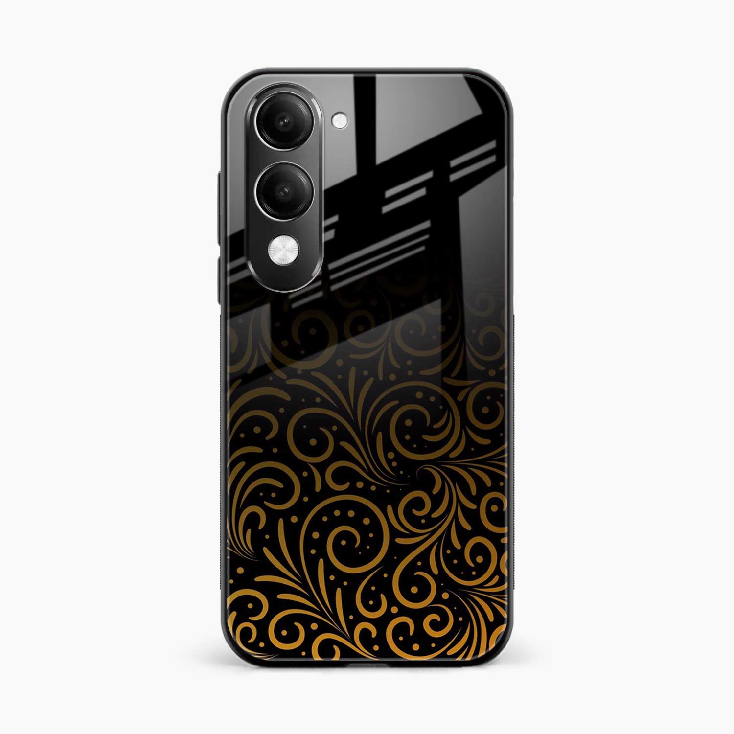 Golden Swirl Vivo Y19s 5G Back Cover