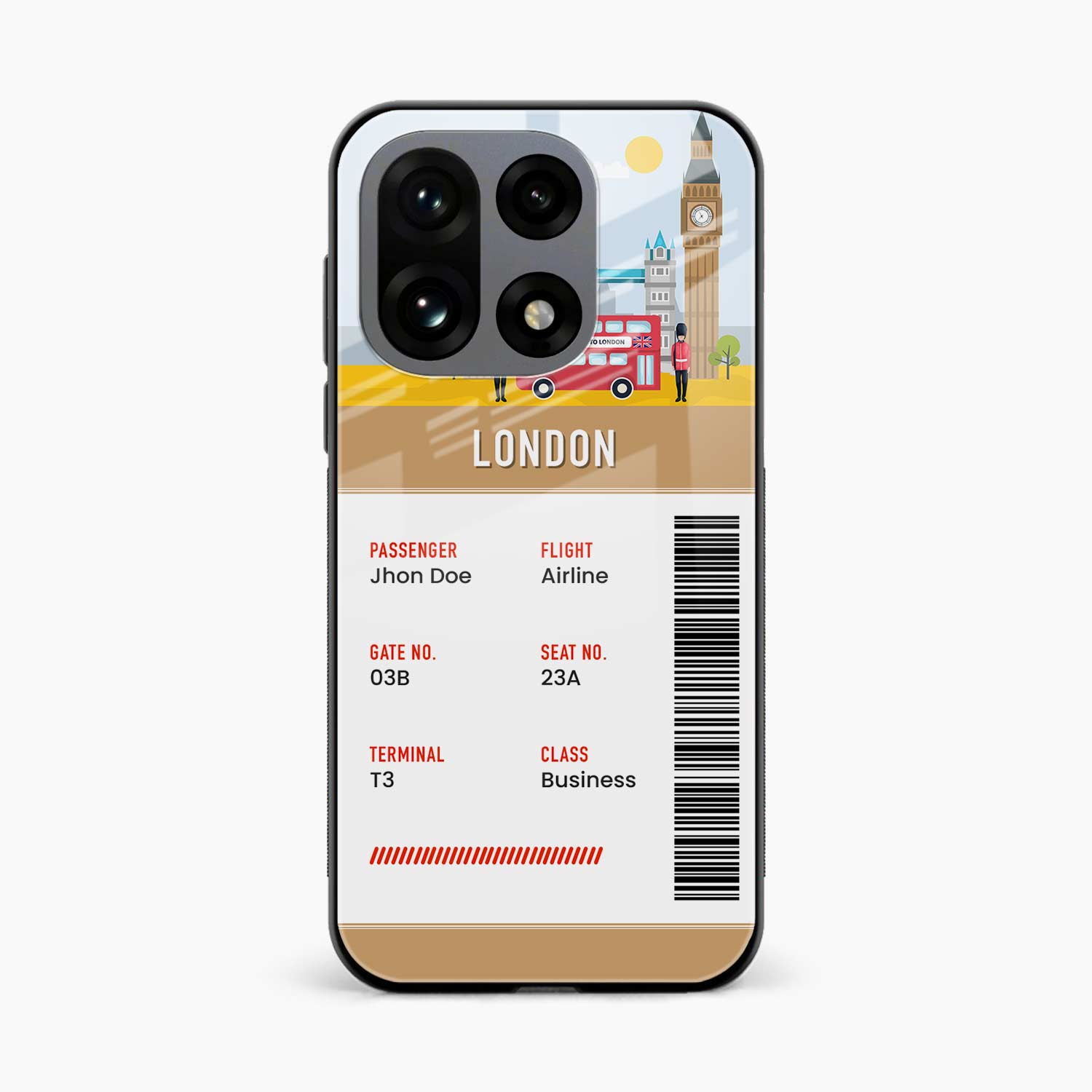 London Boarding Pass OnePlus 15 5G Back Cover