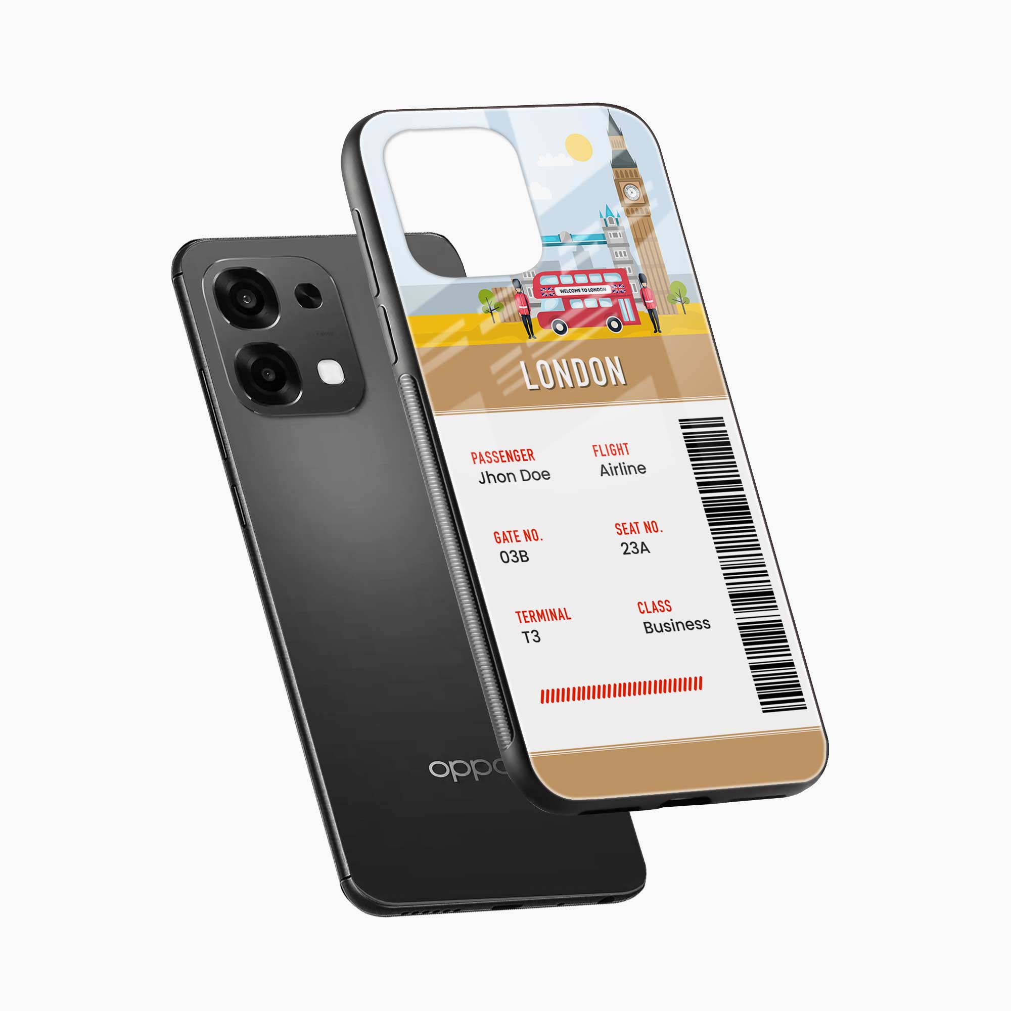 London Boarding Pass Oppo F31 5G Back Cover
