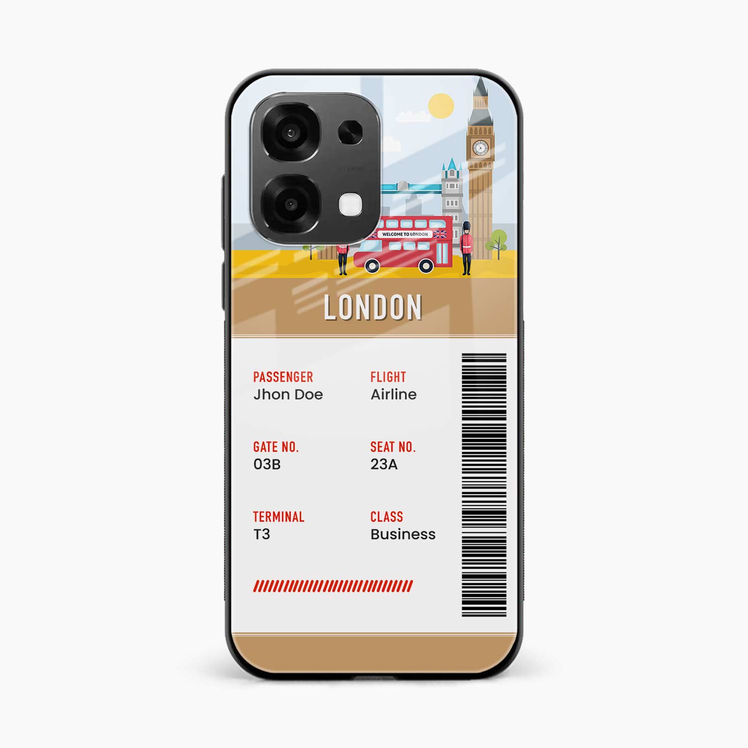 London Boarding Pass Oppo F31 5G Back Cover