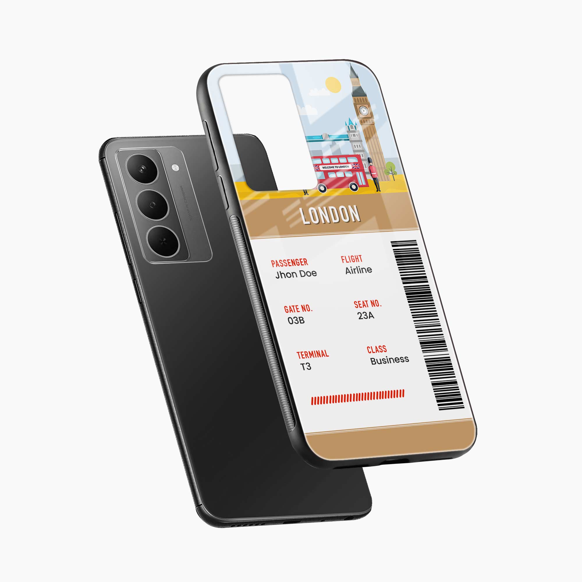 London Boarding Pass Realme Narzo 80x 5G Back Cover