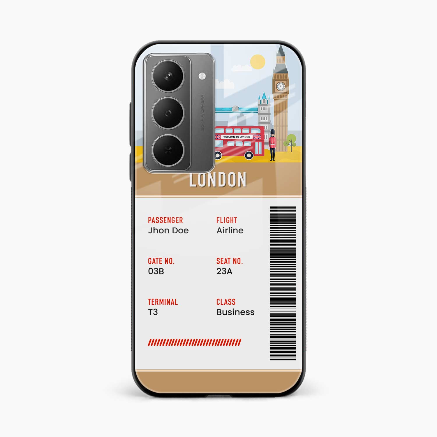 London Boarding Pass Realme P3x 5G Back Cover