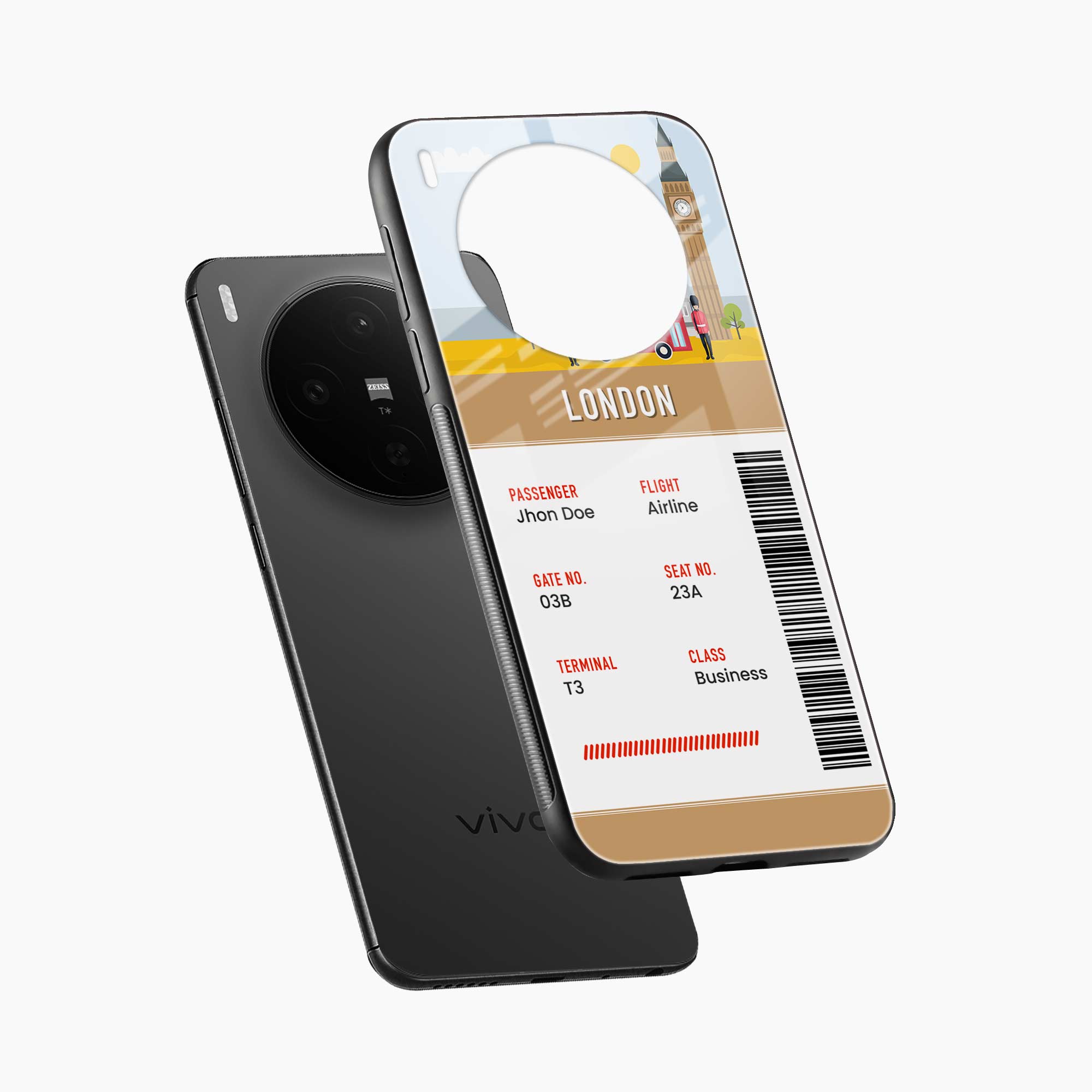London Boarding Pass Vivo X300 5G Back Cover