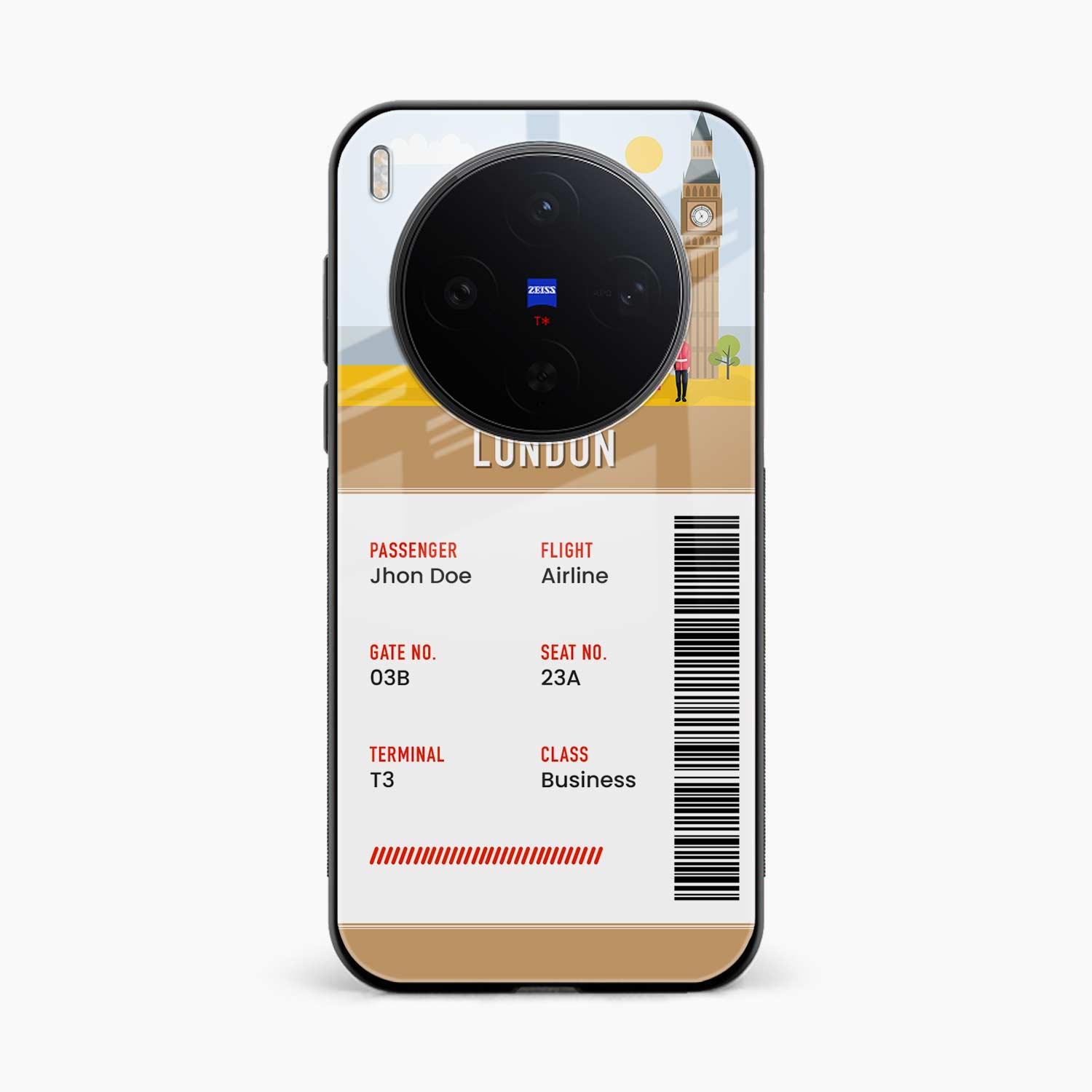 London Boarding Pass Vivo X300 5G Back Cover