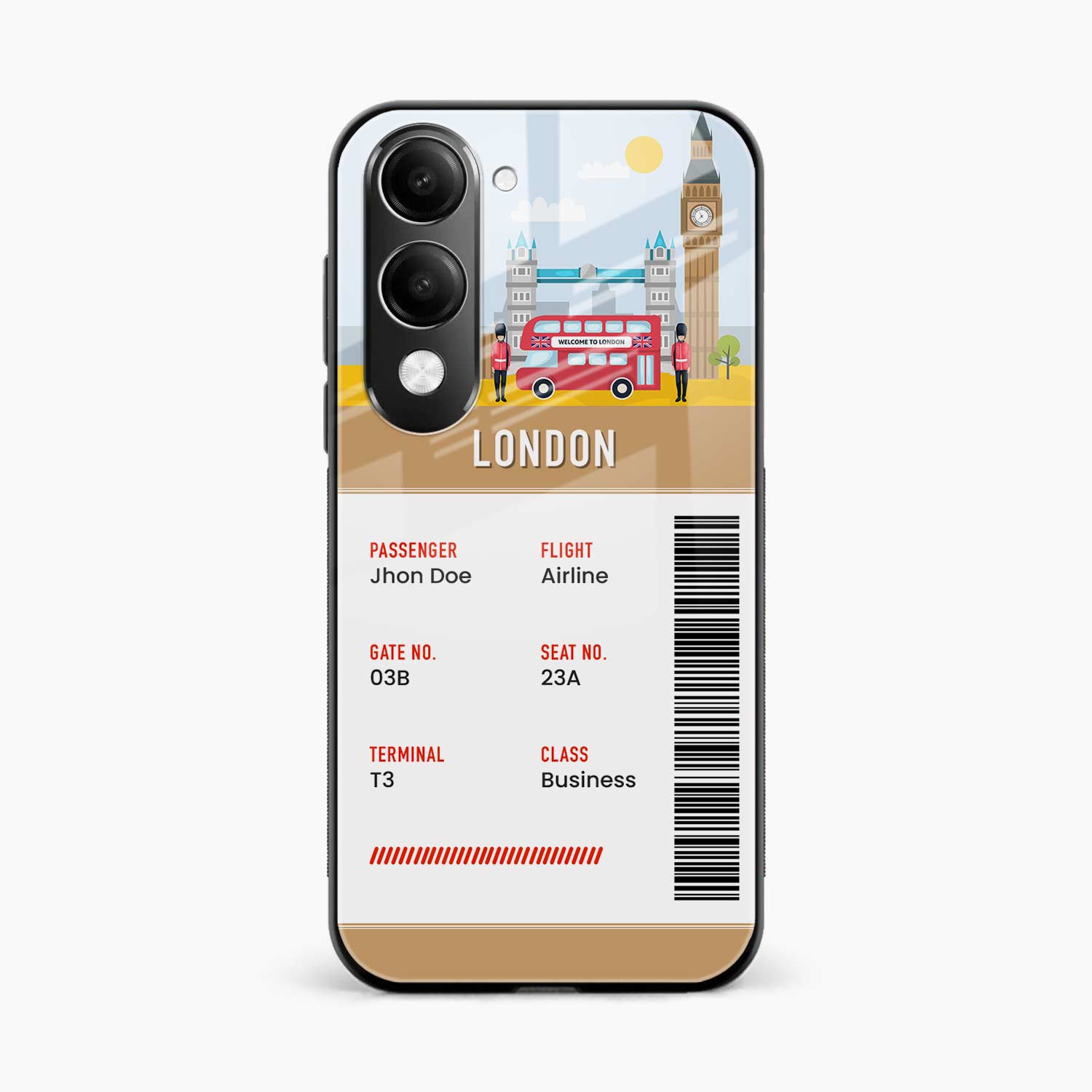 London Boarding Pass Vivo Y19s 5G Back Cover