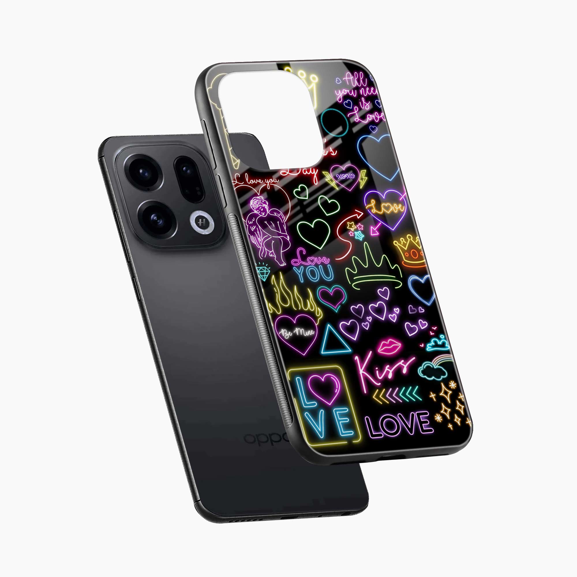 Neon Lights Oppo Find X9 Back Cover