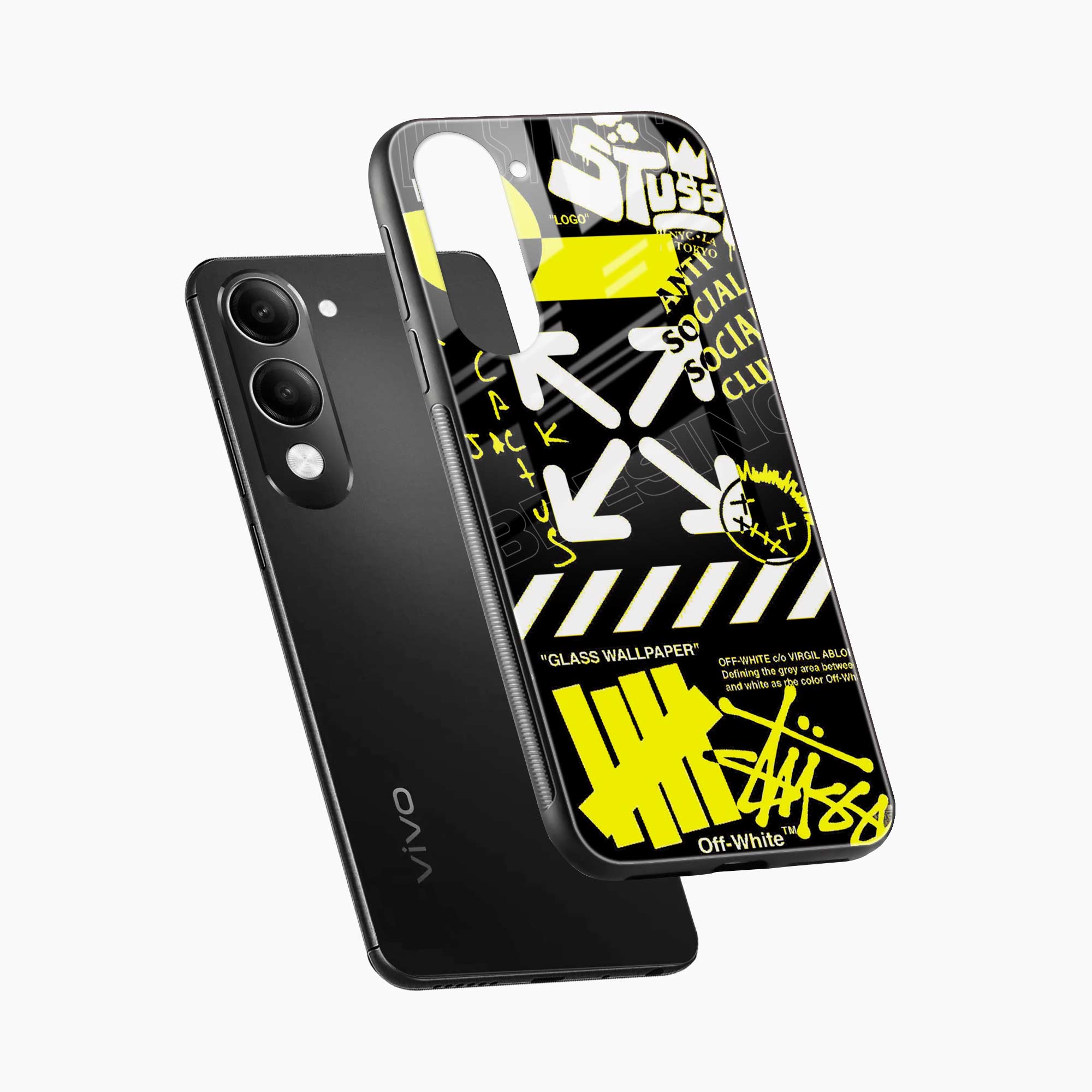 Neon Off White Vivo Y19s 5G Back Cover