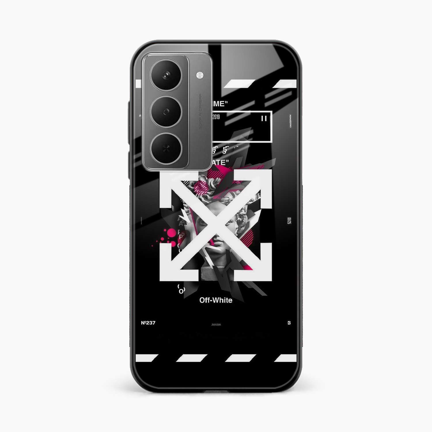 Off White Logo Realme Narzo 80x 5G Back Cover