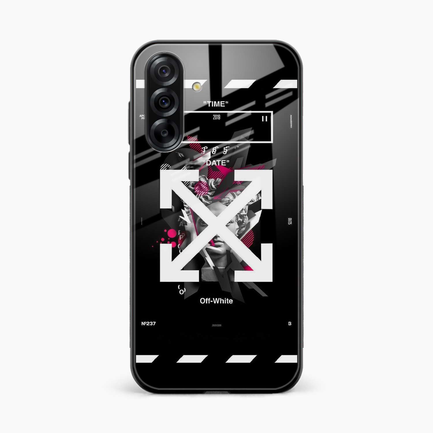 Off White Logo Samsung F17 5G Back Cover