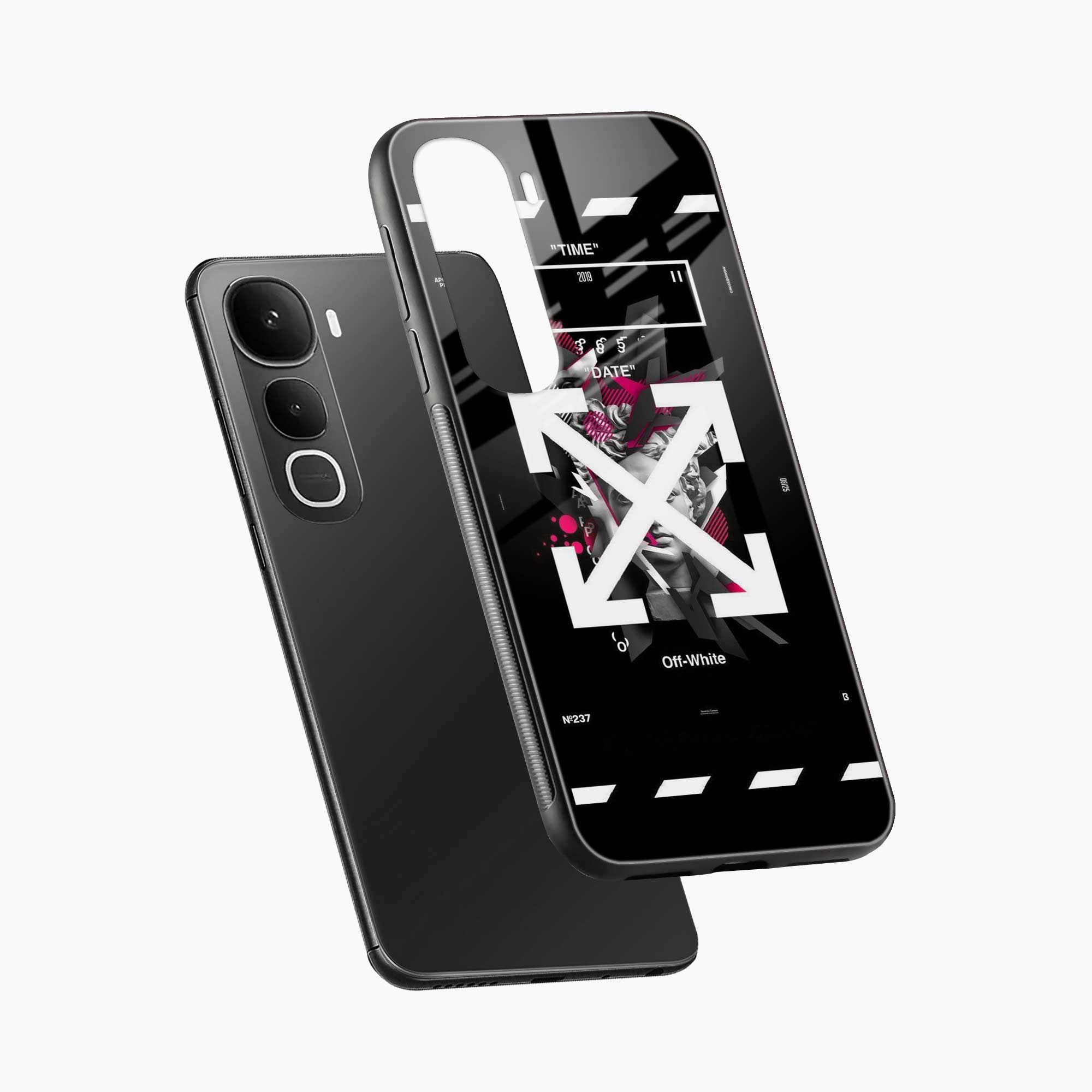 Off White Logo Vivo Y400 5G Back Cover