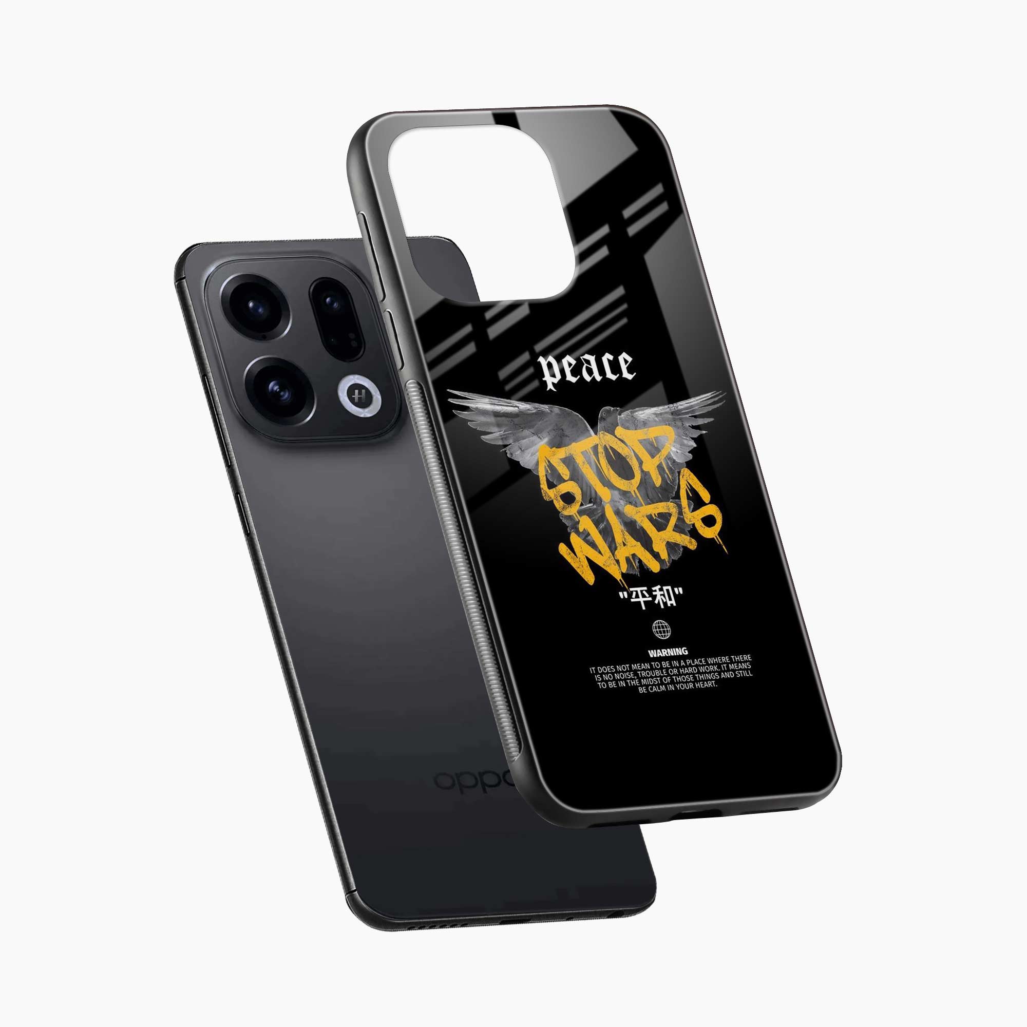 Peace Stop Wars Oppo Find X9 Back Cover