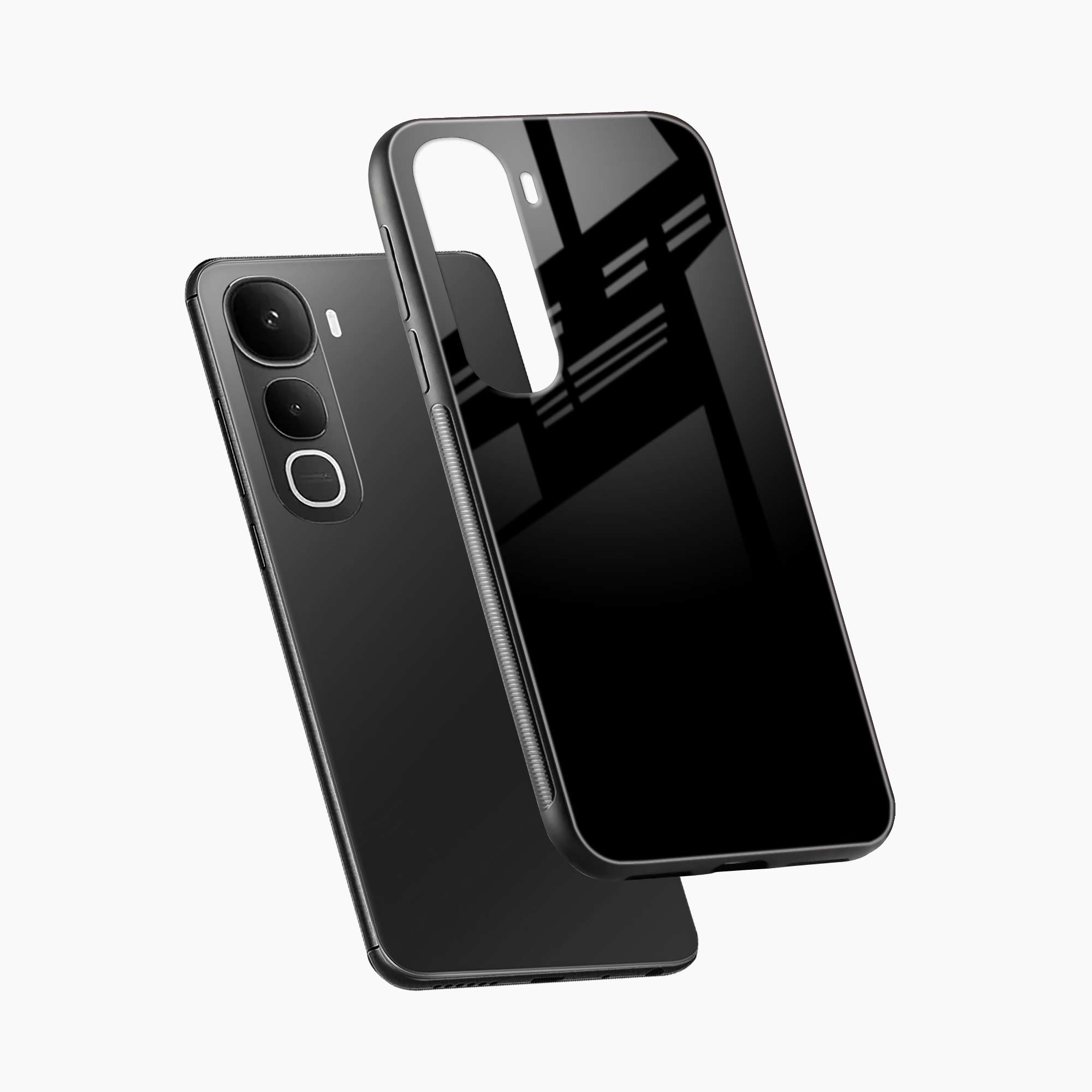 Pure Black Vivo Y400 5G Back Cover