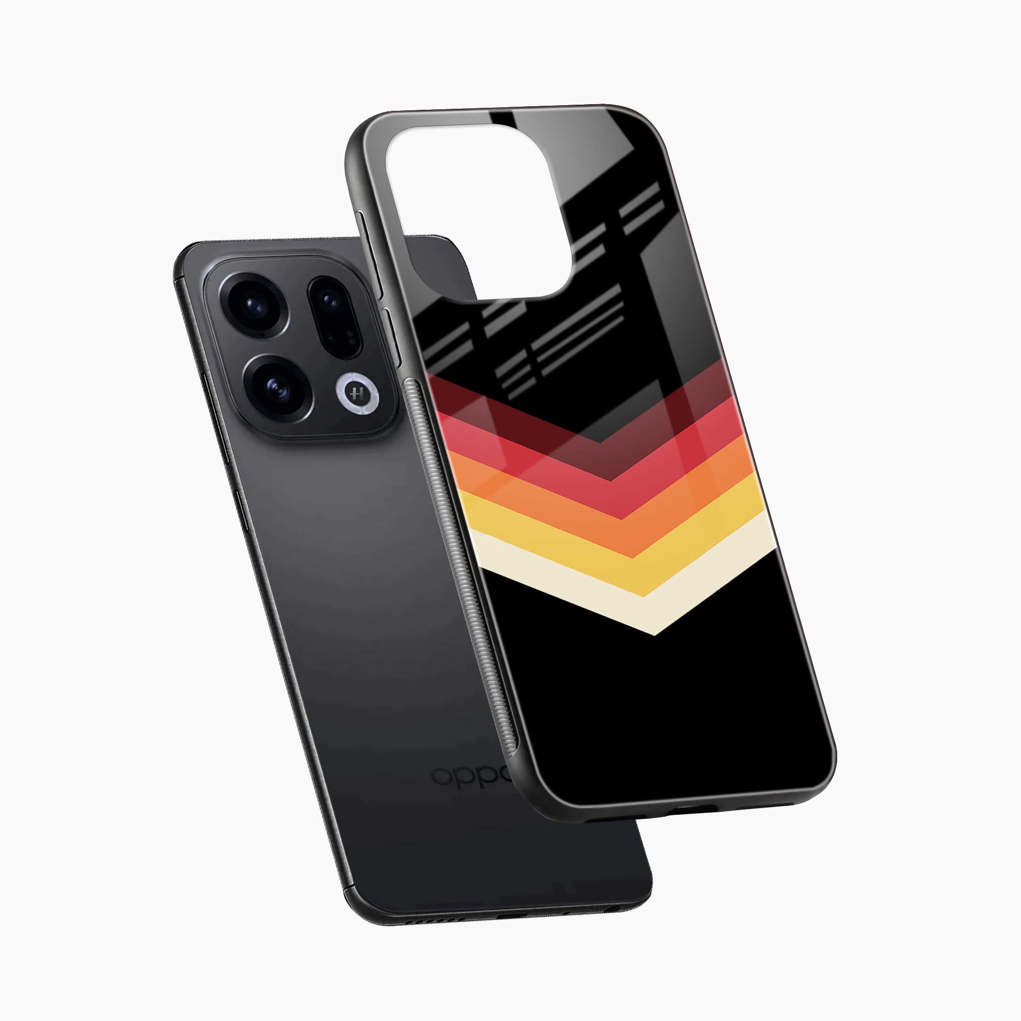 Rewind Strips Pattern Oppo Find X9 Back Cover