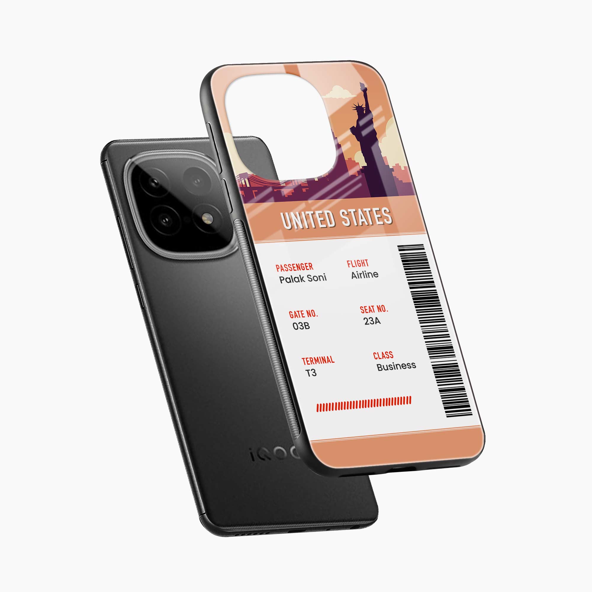 United States Boarding Pass Iqoo 15 5G Back Cover
