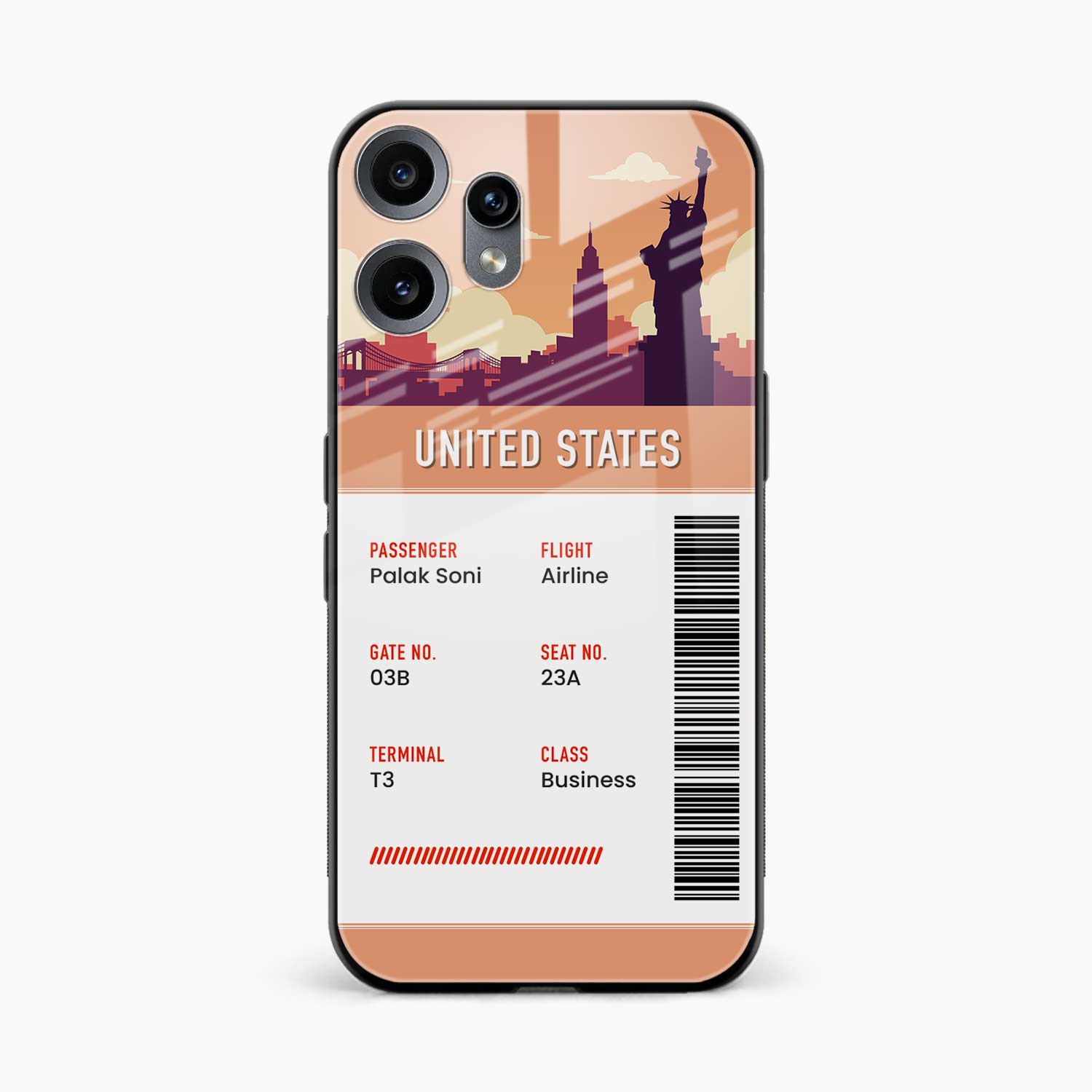 United States Boarding Pass Nothing Phone 2 Pro 5G Back Cover