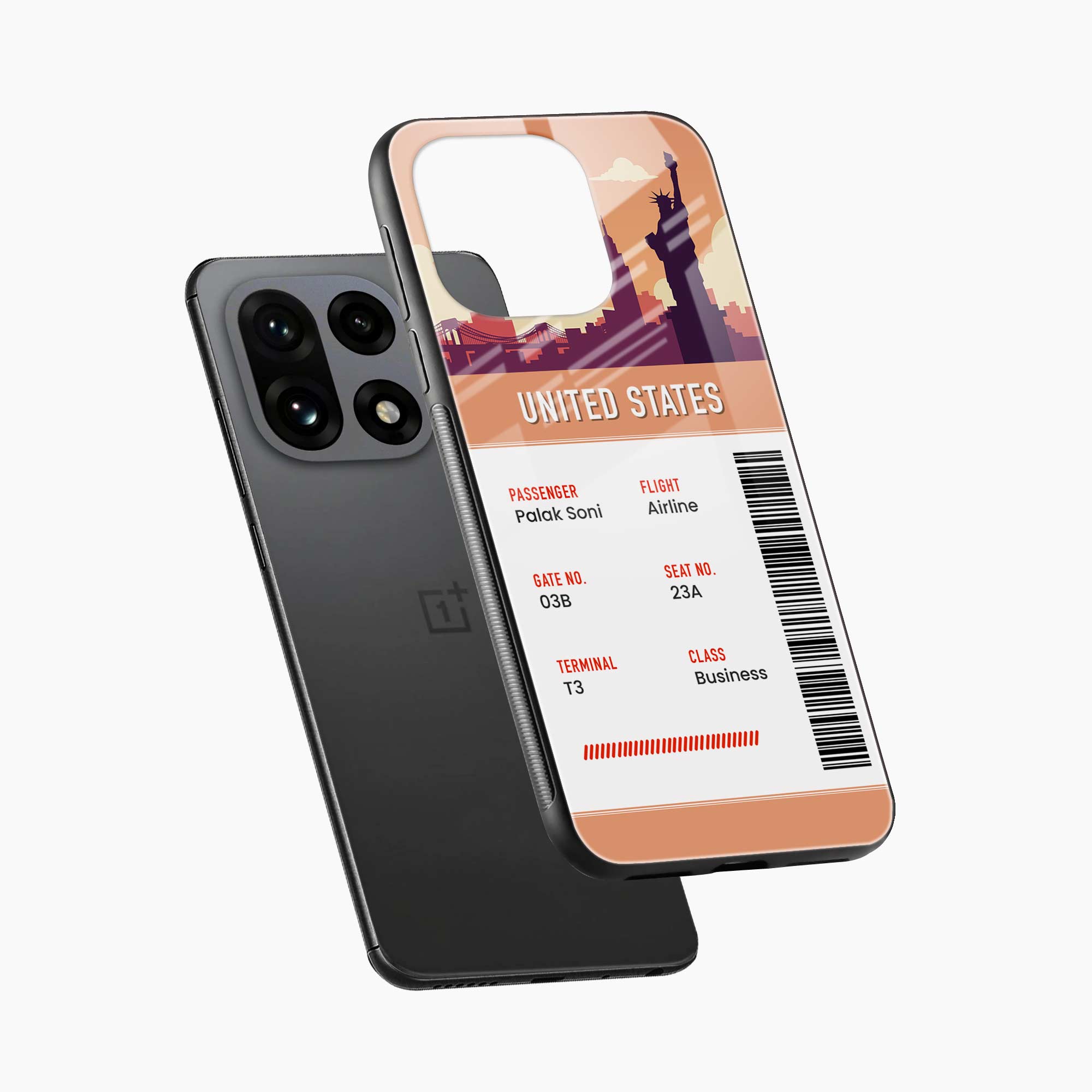 United States Boarding Pass OnePlus 15 5G Back Cover