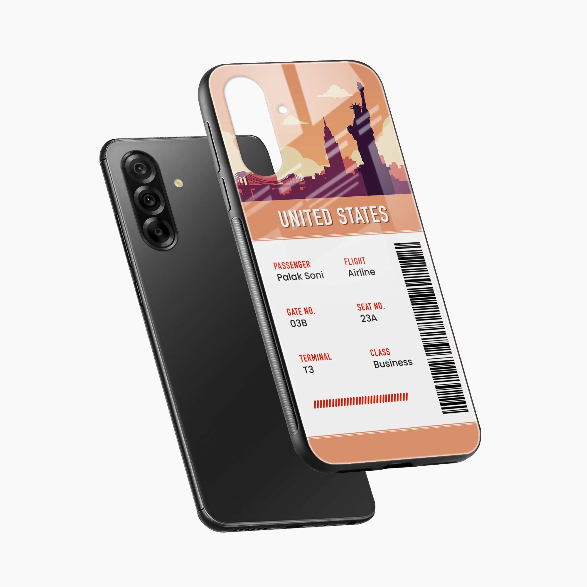 United States Boarding Pass Samsung M17 5G Back Cover