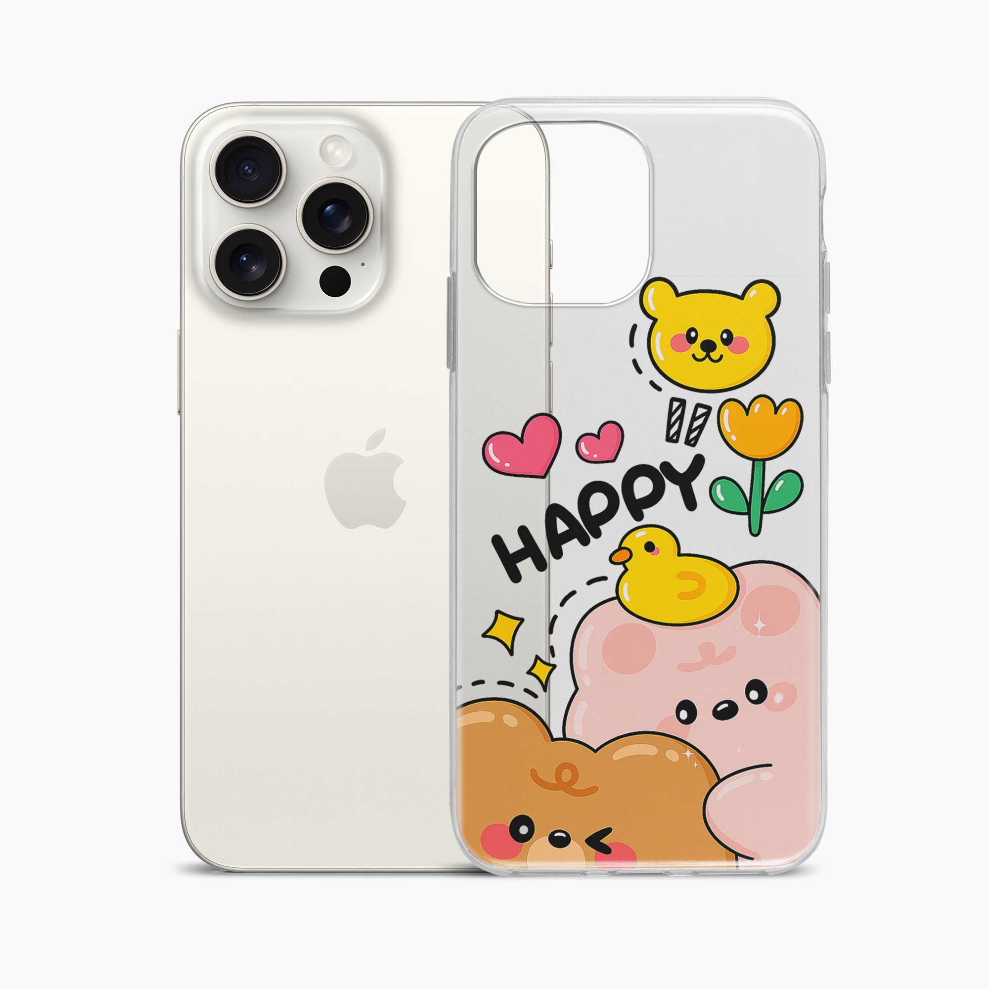 Happy Duck iPhone 14 Pro Silicone Back Cover