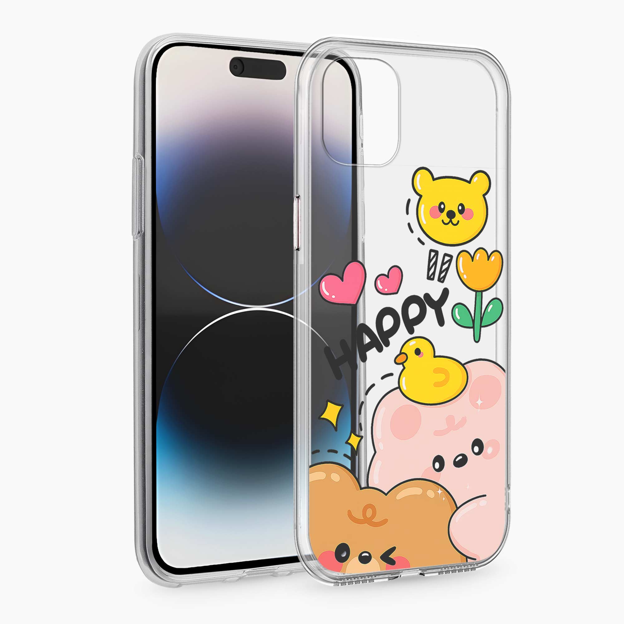 Happy Duck iPhone 15 Silicone Back Cover