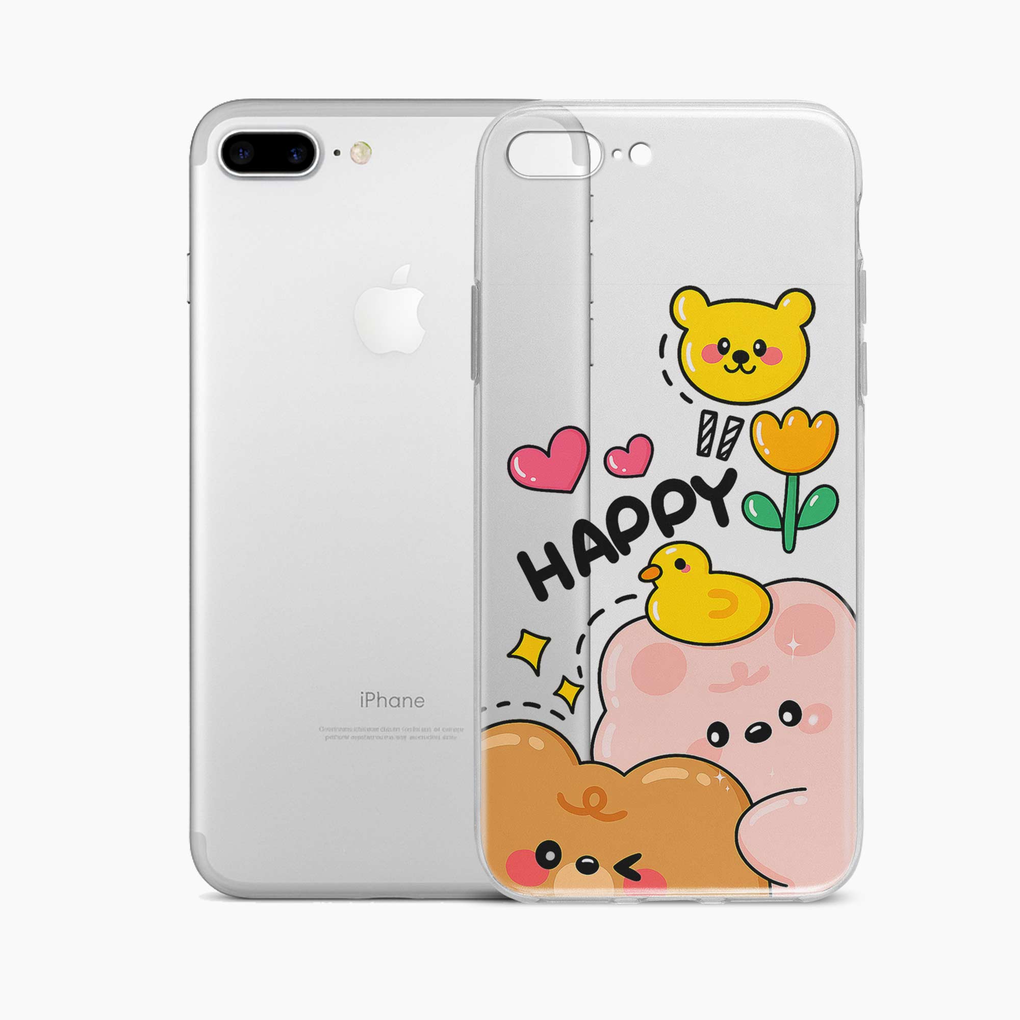 Happy Duck iPhone 7 Plus Silicone Back Cover