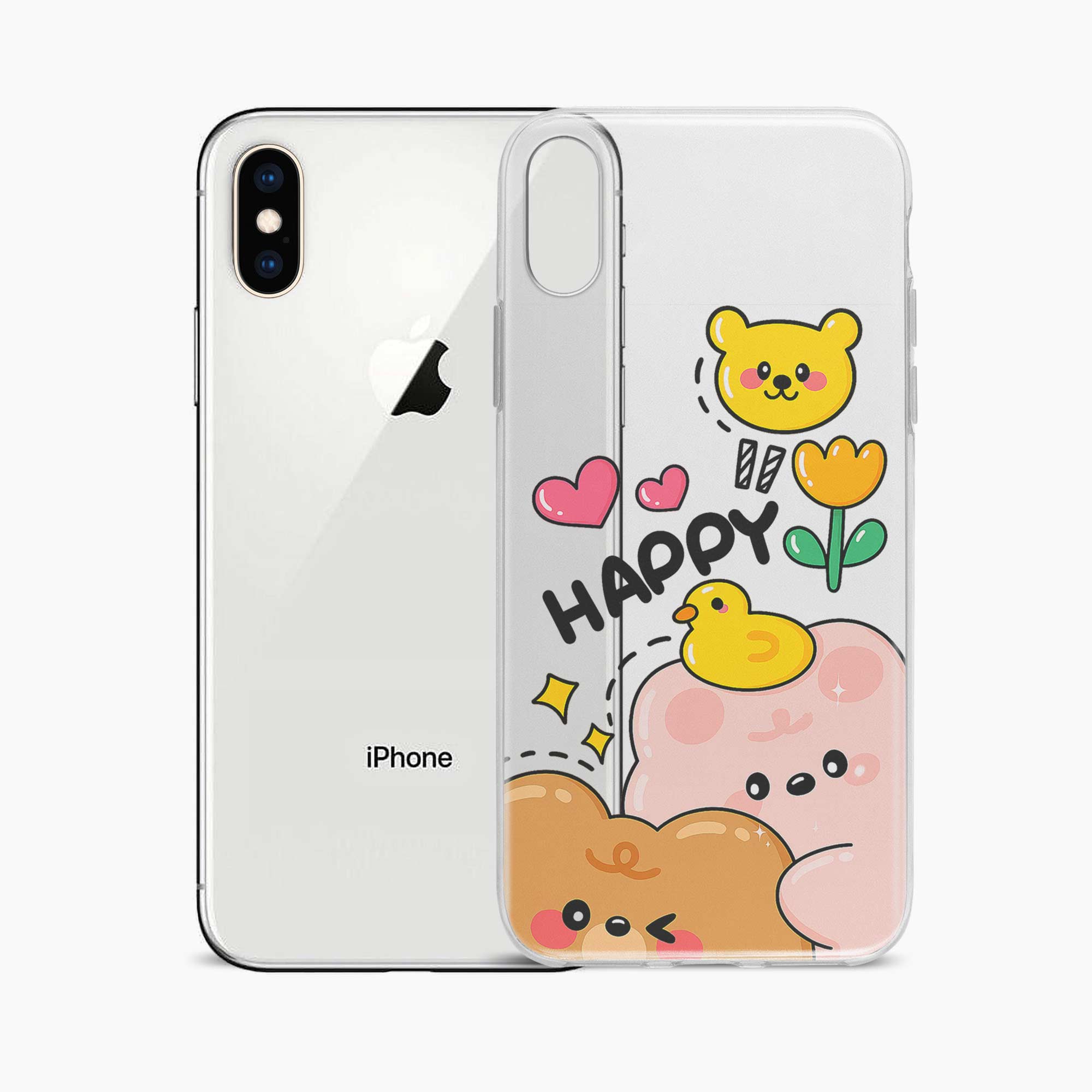 Happy Duck iPhone XS Max Silicone Back Cover