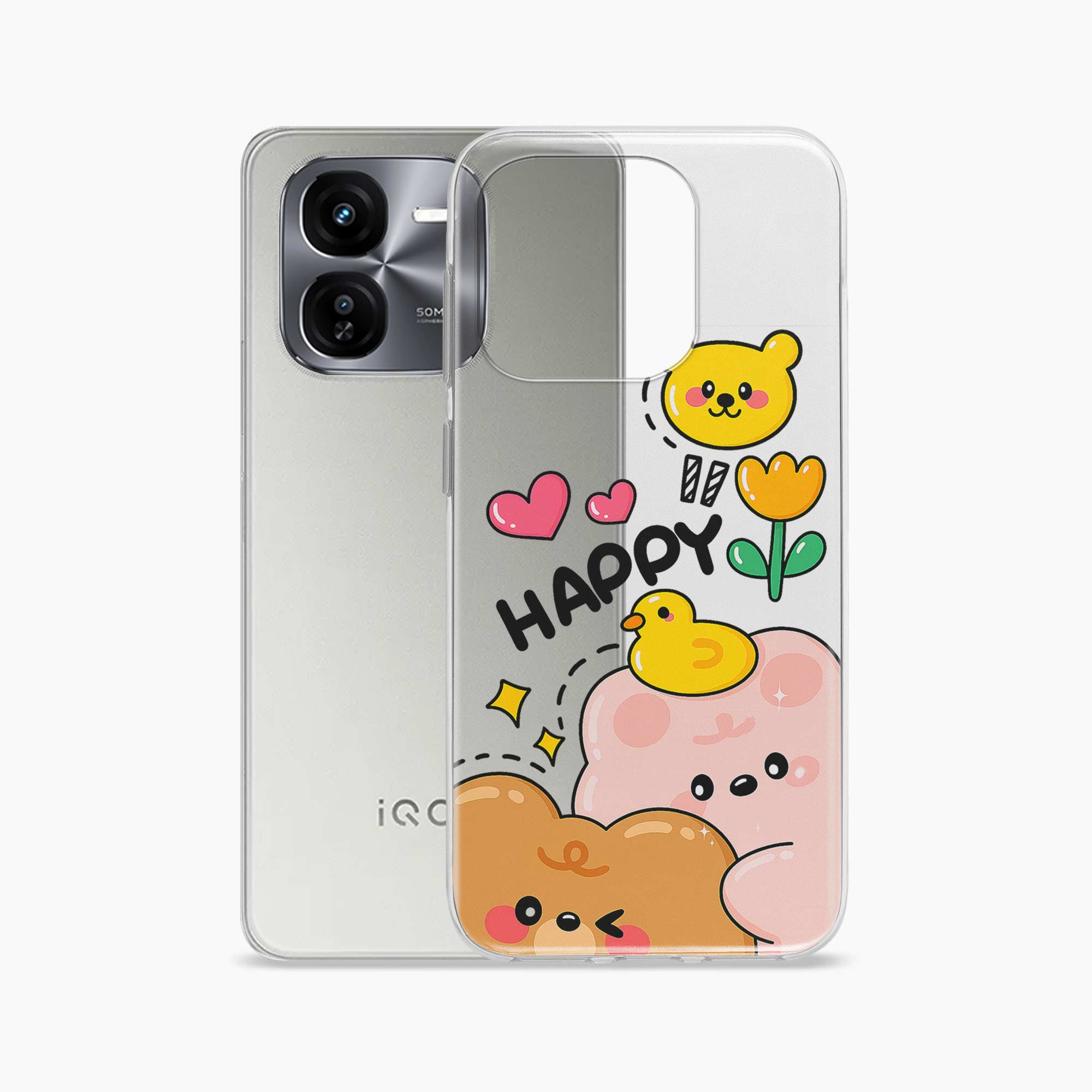 Happy Duck Iqoo Z9x 5G Silicone Back Cover