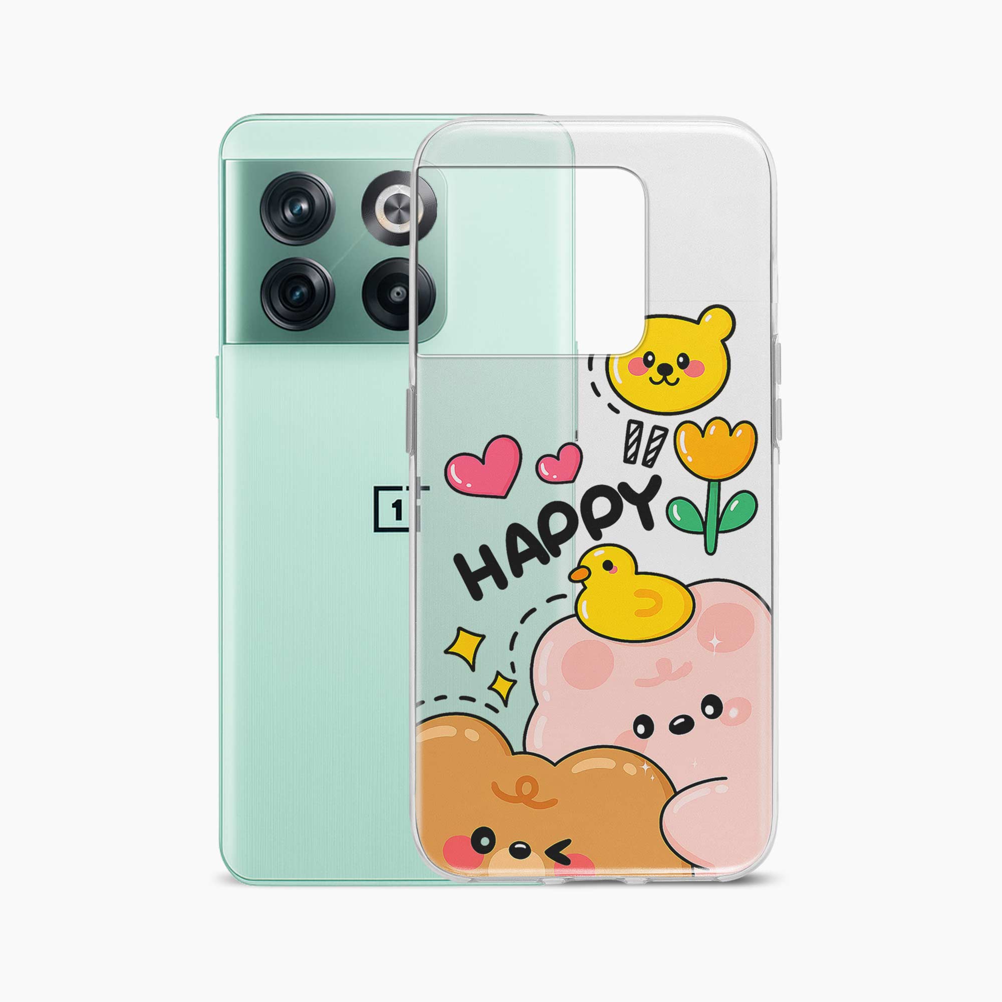 Happy Duck OnePlus 10T Silicone Back Cover