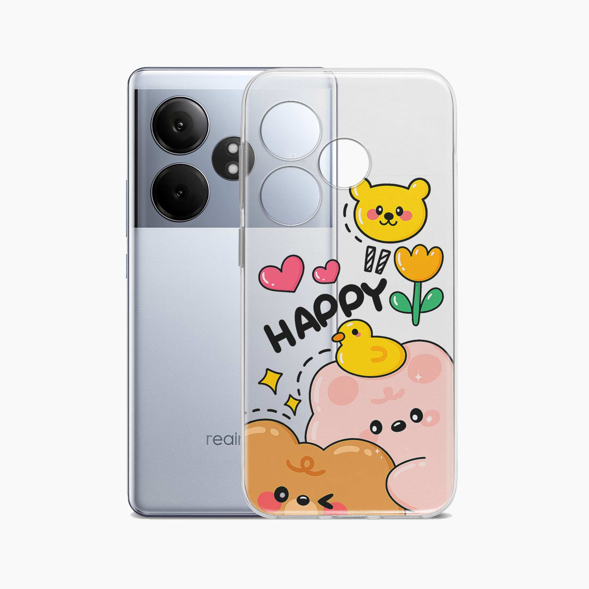 Happy Duck Realme Gt 6T 5G Silicone Back Cover