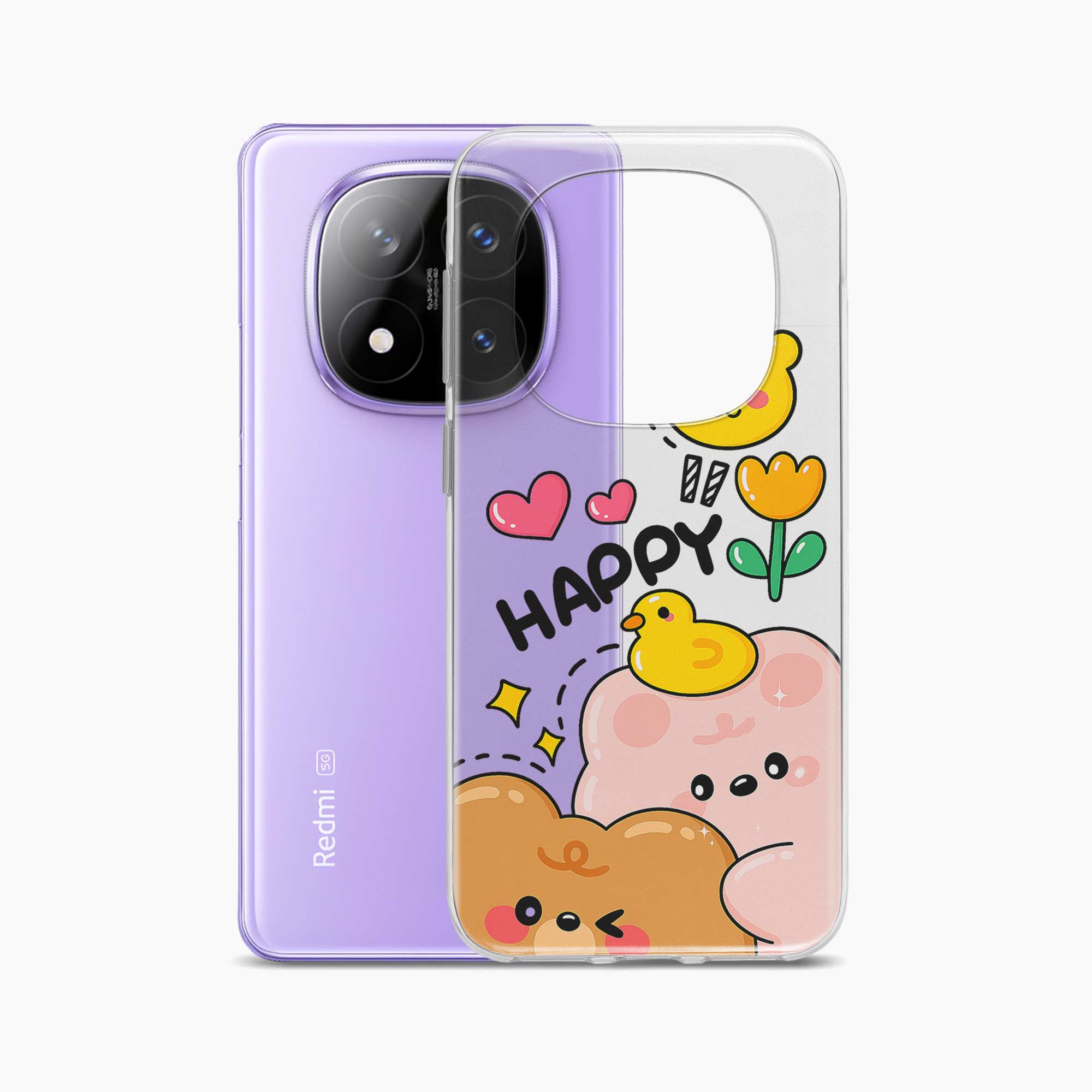 Happy Duck Redmi Note 14 Pro Plus 5G Silicone Back Cover
