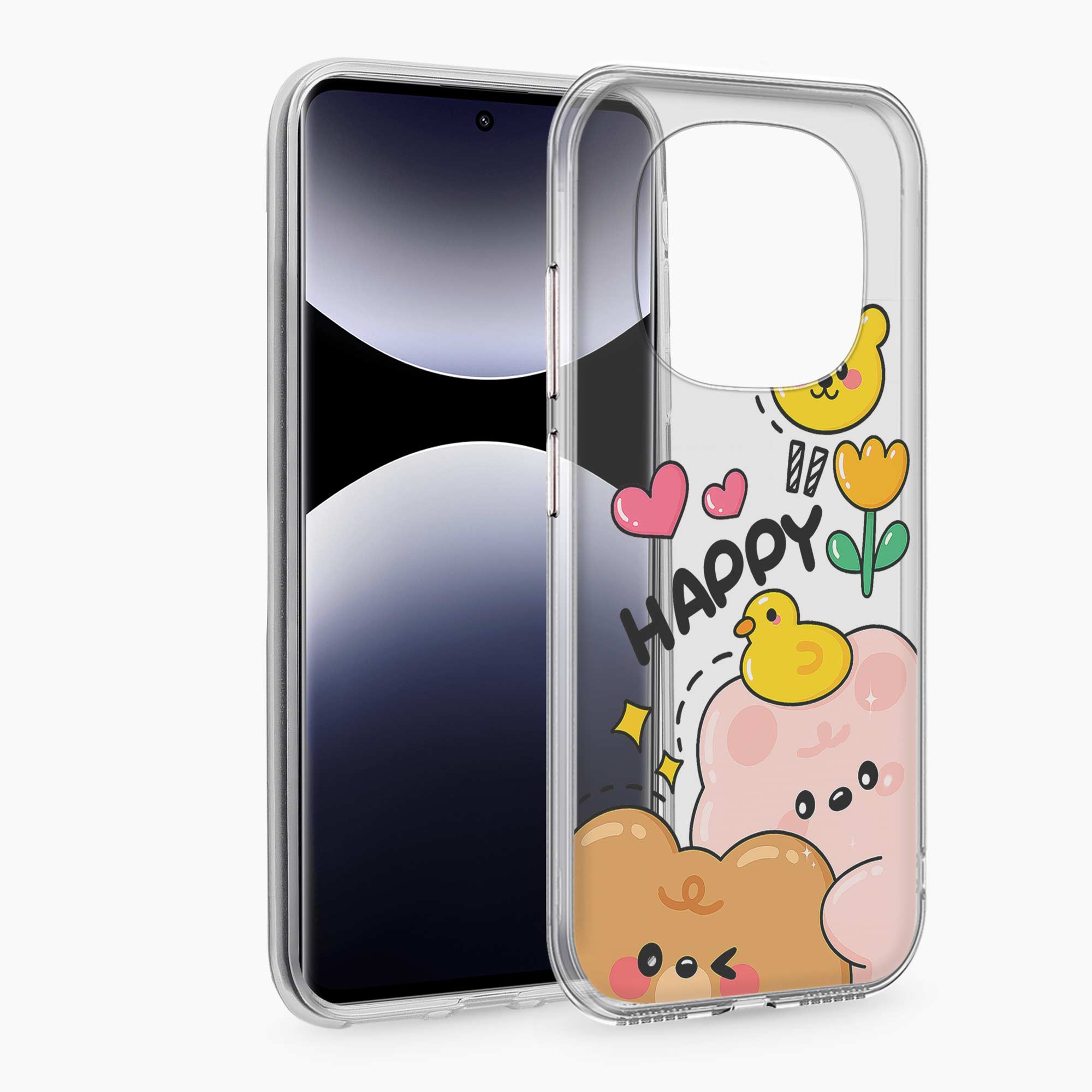 Happy Duck Redmi Note 14 Pro Plus 5G Silicone Back Cover