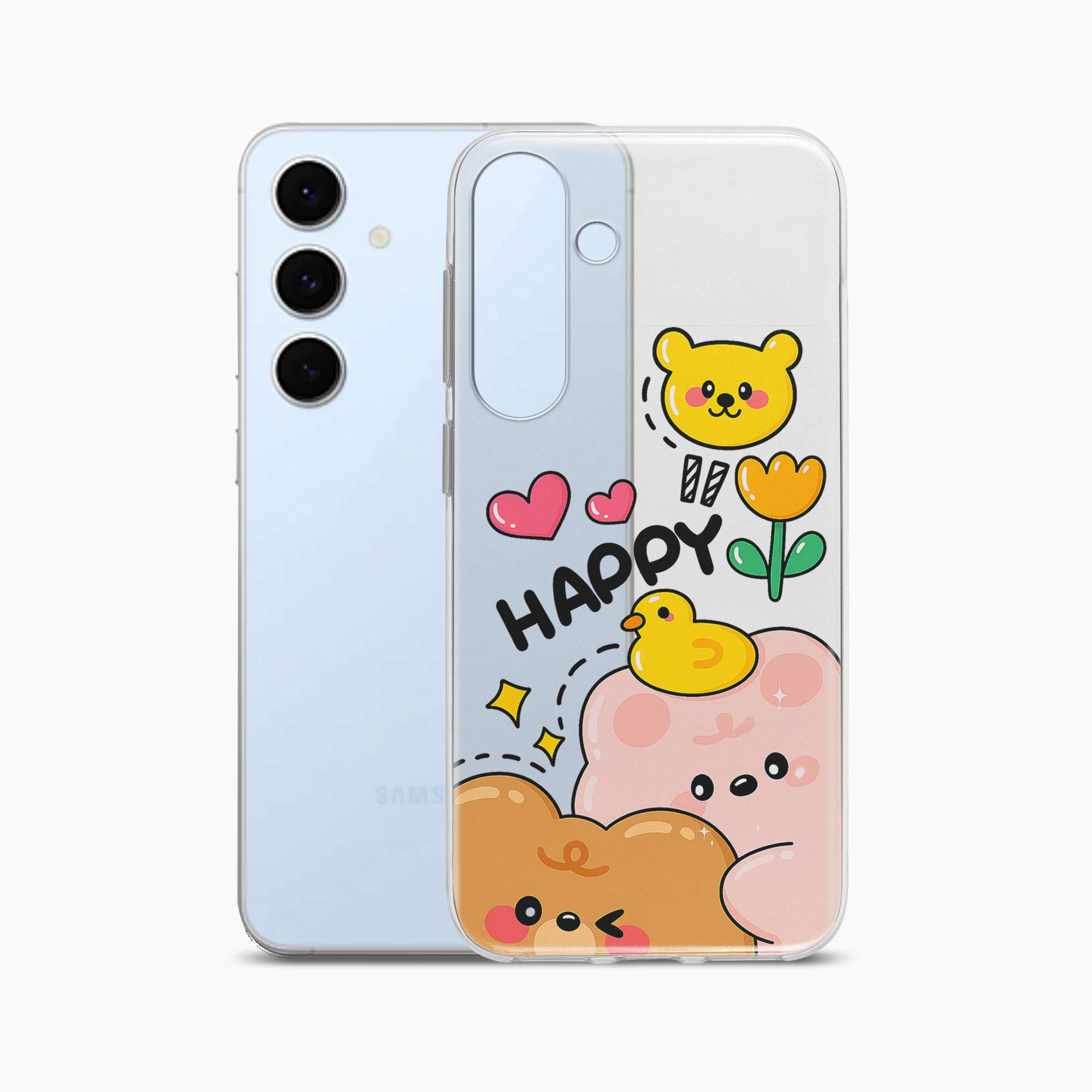 Happy Duck Samsung S24 FE Silicone Back Cover