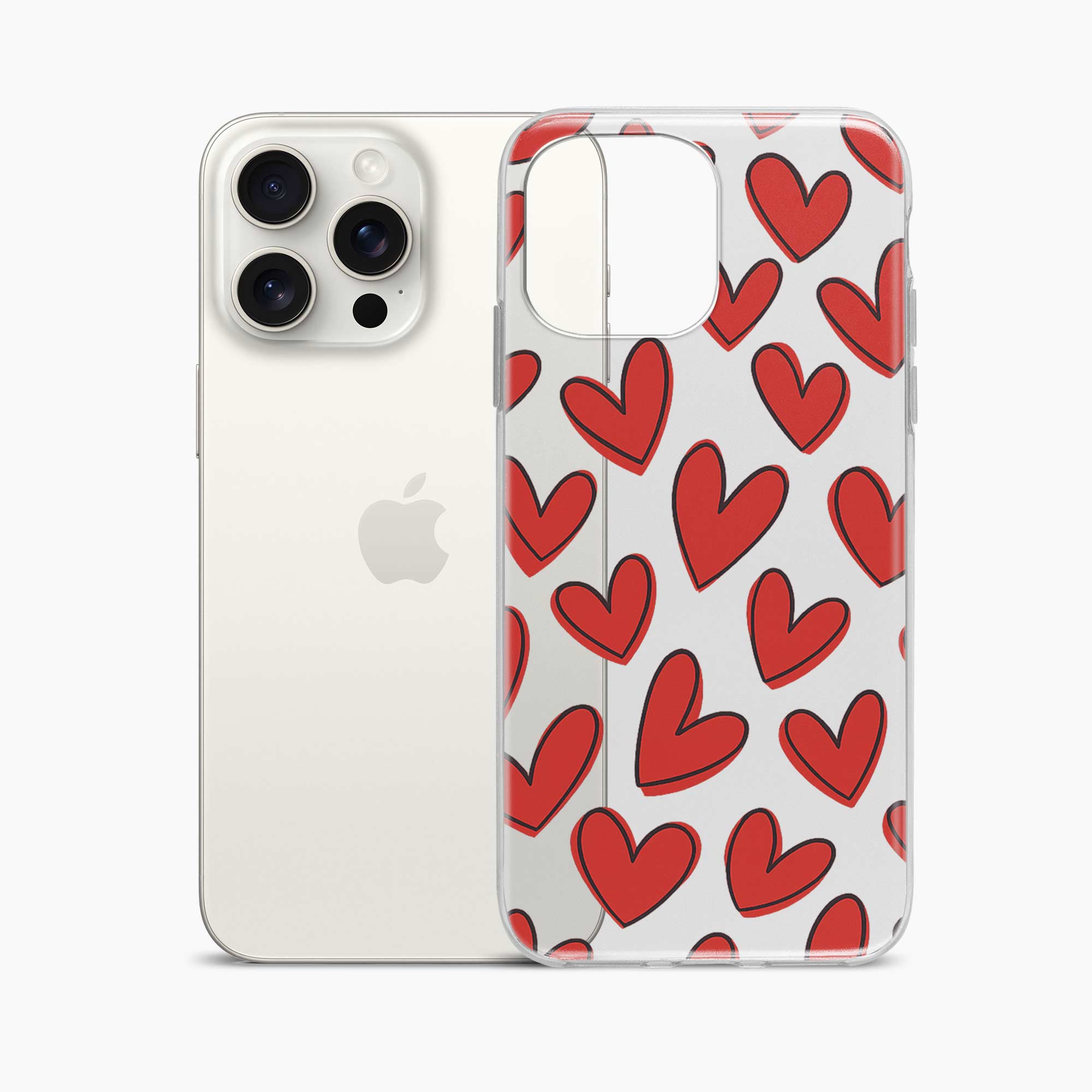 Red Hearts iPhone 11 Pro Max Silicone Back Cover