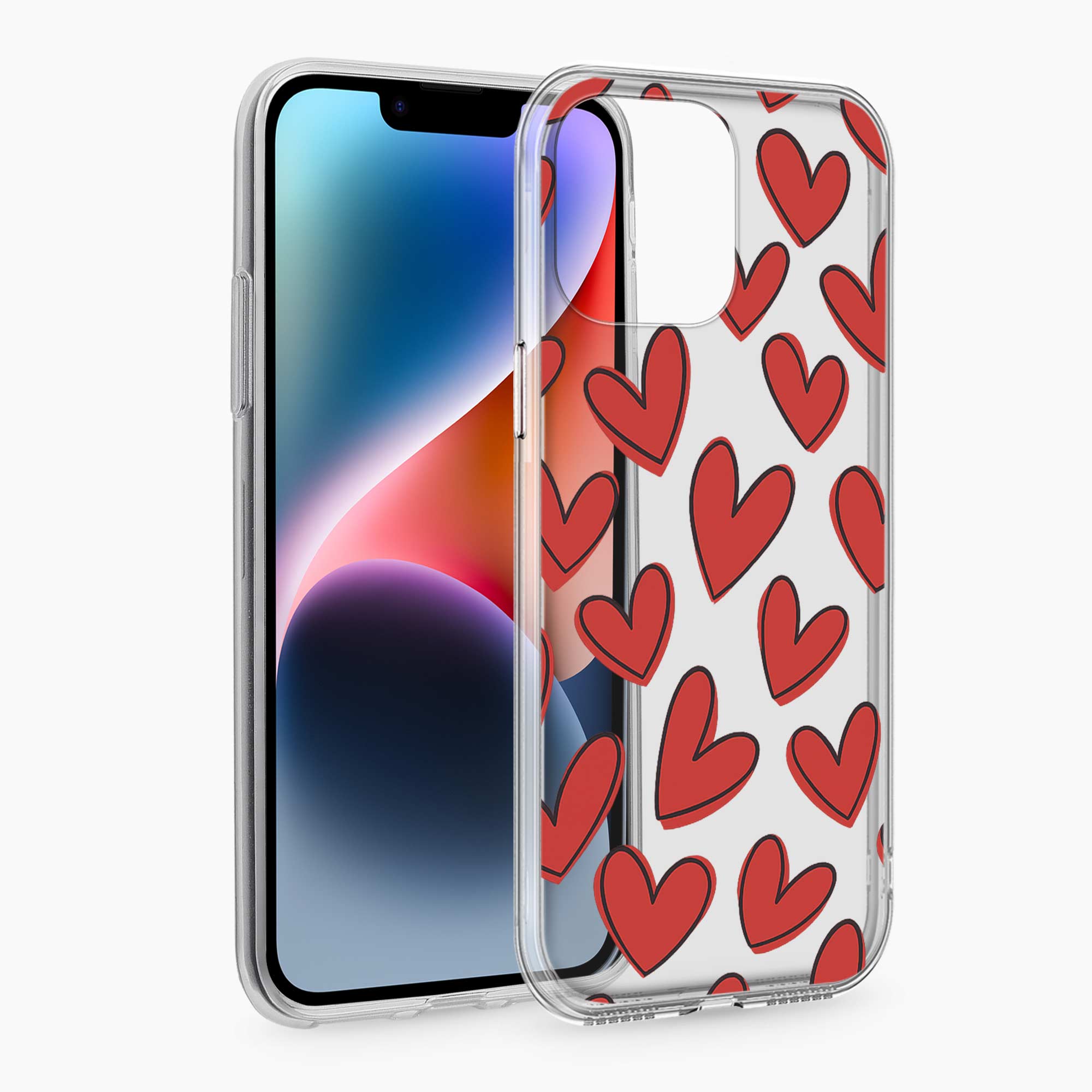 Red Hearts iPhone 11 Pro Max Silicone Back Cover