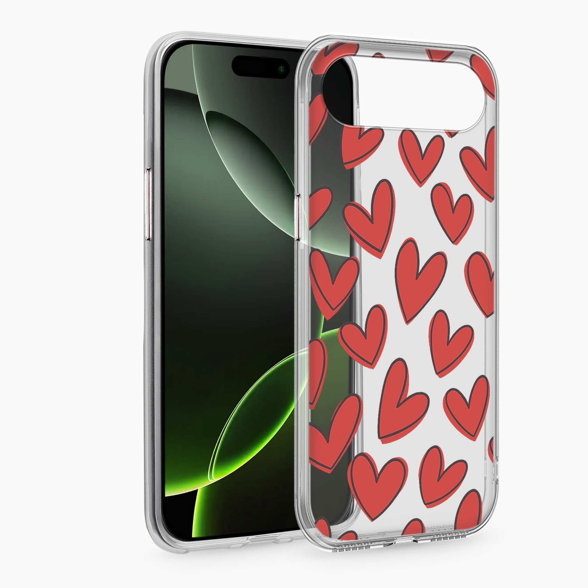 Red Hearts iPhone Air Silicone Back Cover