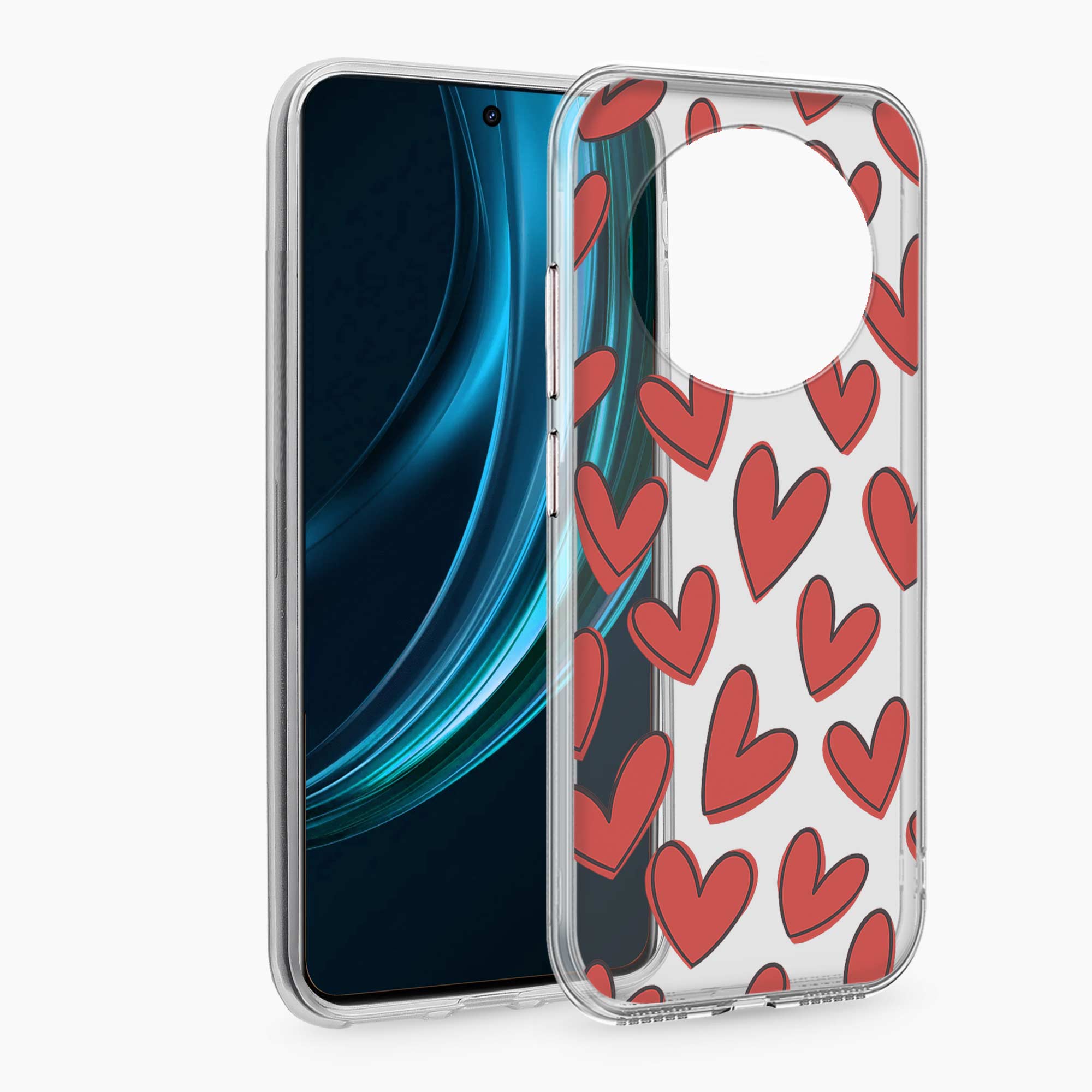 Red Hearts Realme 13 Pro 5G Silicone Back Cover