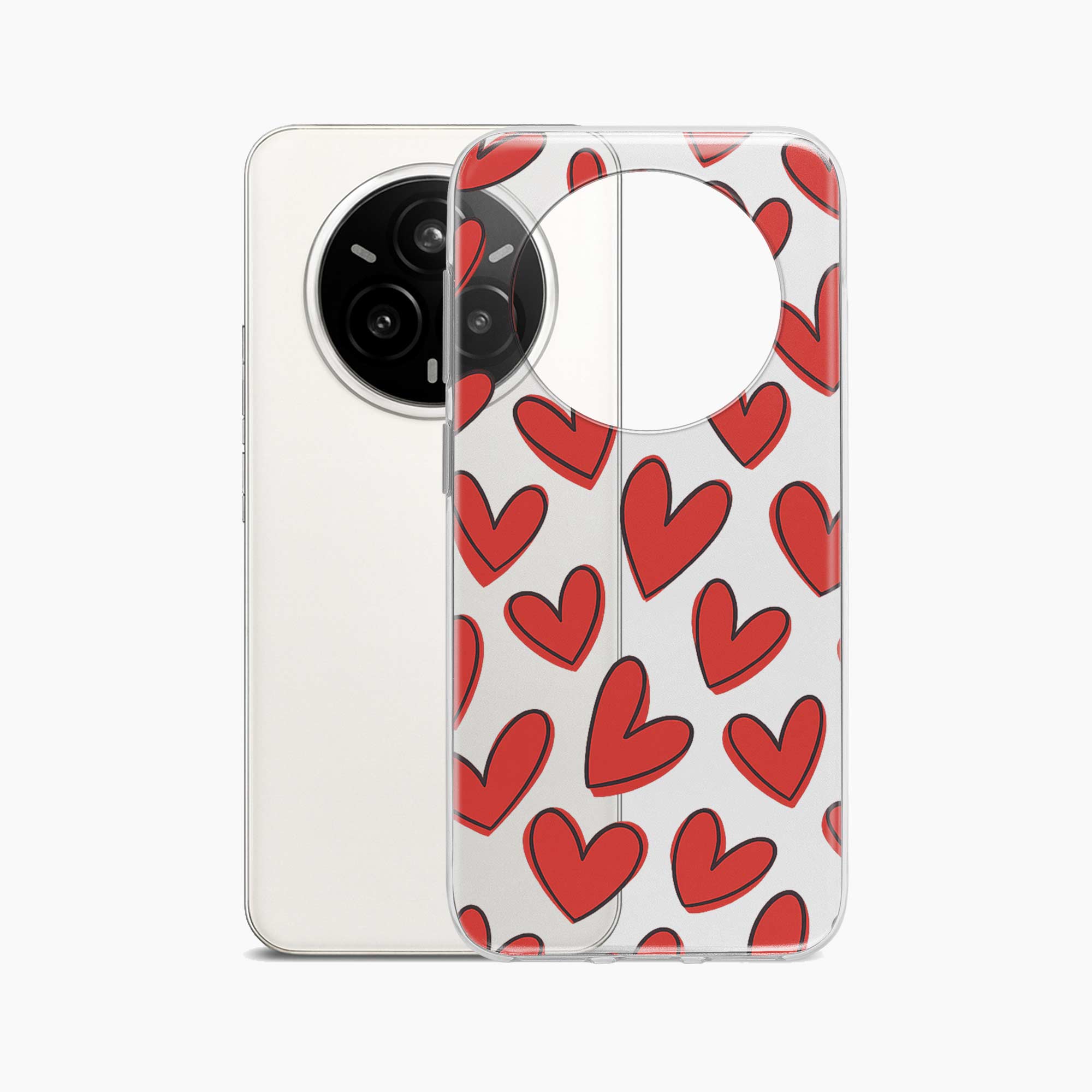 Red Hearts Realme 14 Pro 5G Silicone Back Cover