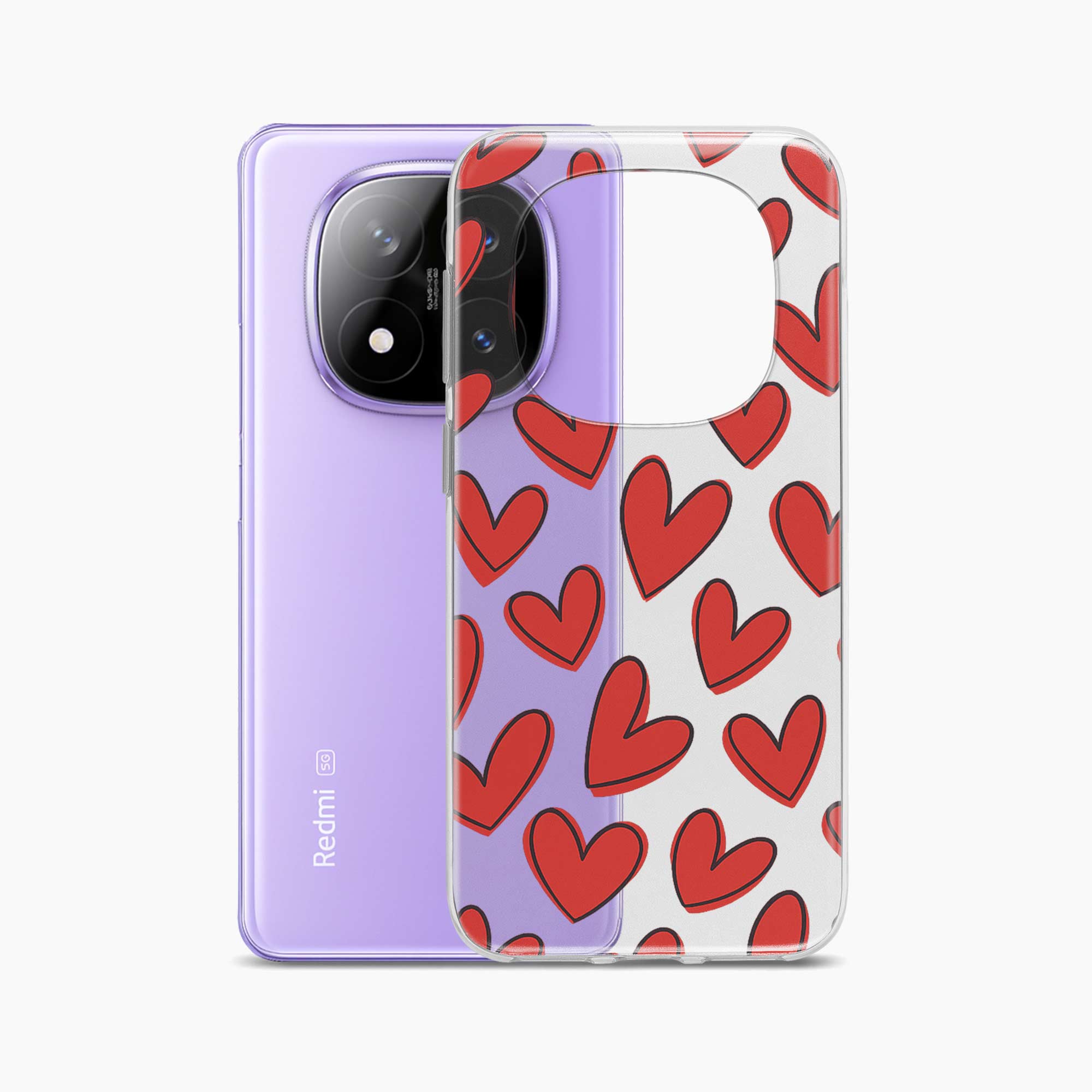 Red Hearts Redmi Note 14 Pro Plus 5G Silicone Back Cover