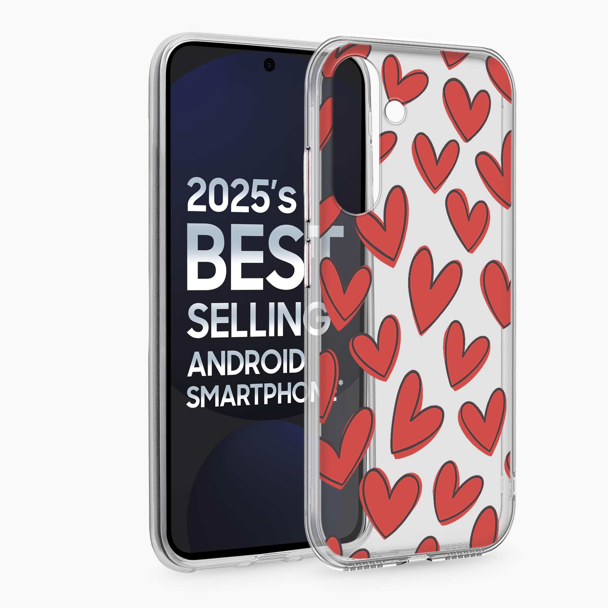 Red Hearts Samsung S24 FE Silicone Back Cover