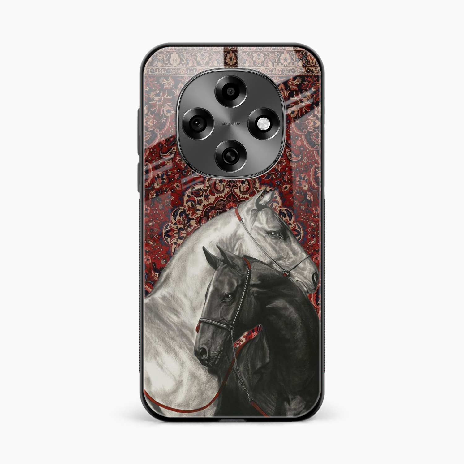 Black And White Horse Oppo F31 Pro 5G Back Cover