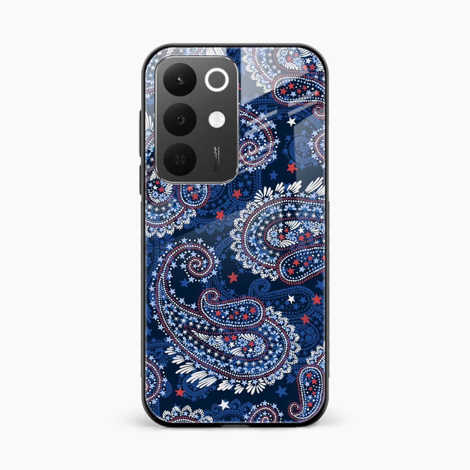 Blue Colored Classical Pattern Realme Narzo 90x 5G Back Cover