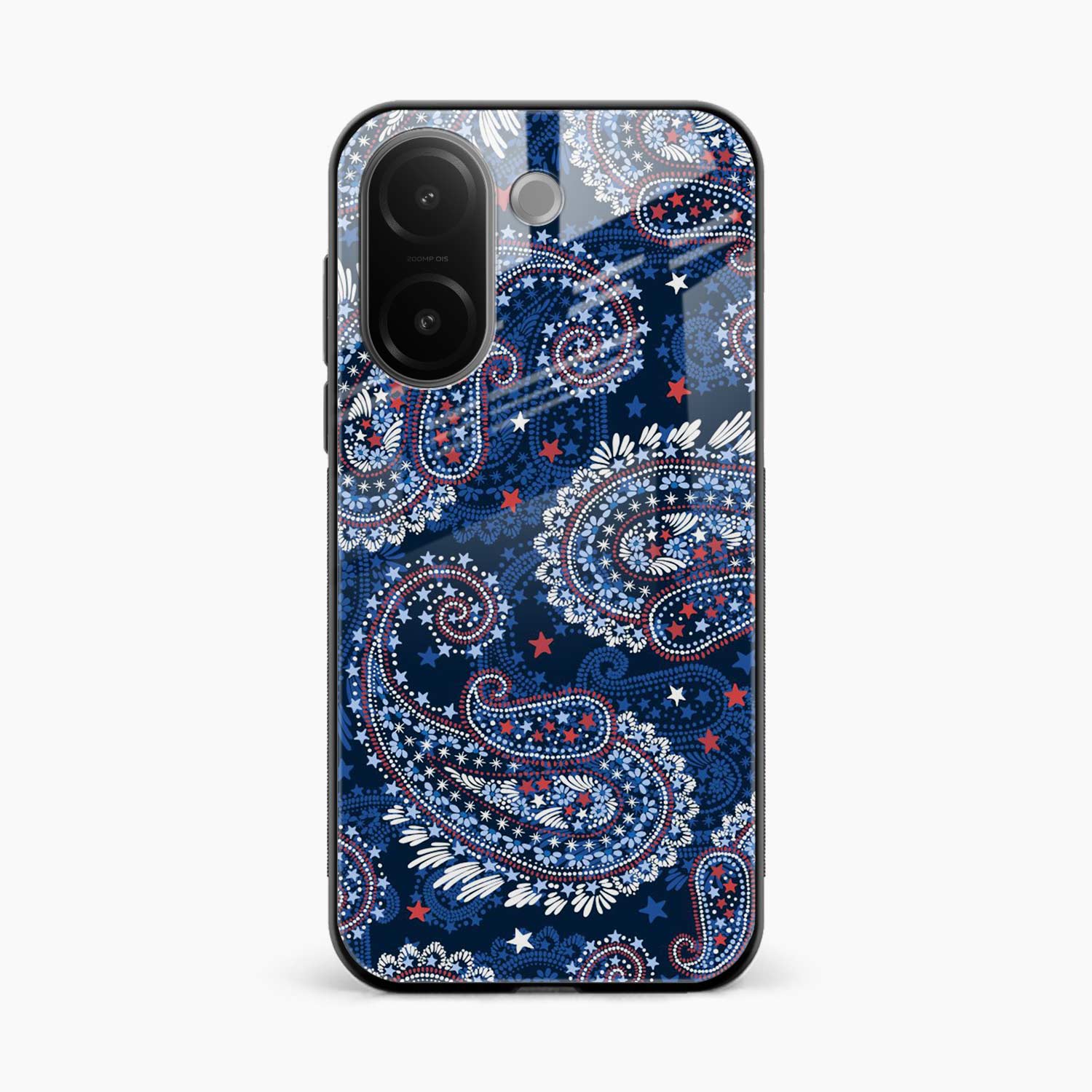 Blue Colored Classical Pattern Vivo V60e 5G Back Cover