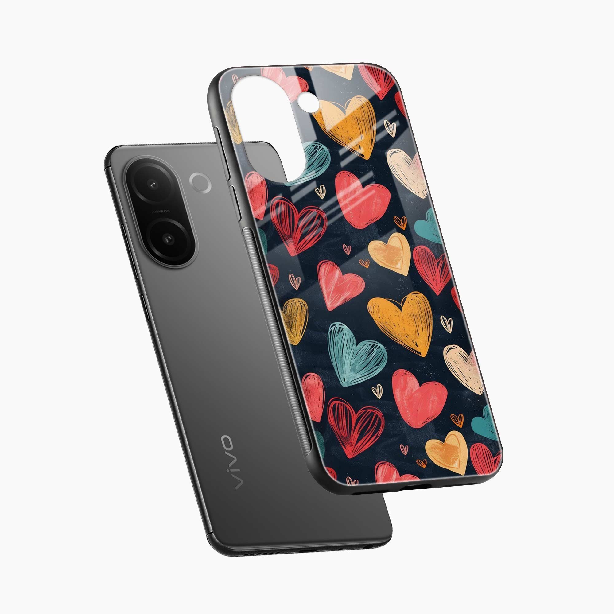 Colorful Hearts Vivo V60e 5G Back Cover
